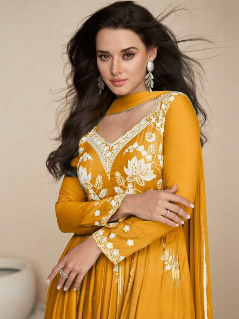 Karishma Rayon Embroidered Work Palazzo Suit - Roop Darshan