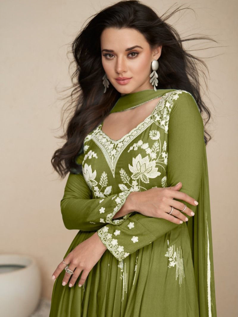 Karishma Rayon Embroidered Work Palazzo Suit - Roop Darshan