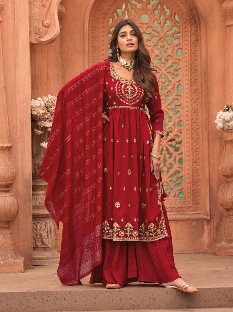 Ziya Naira Cut Palazzo Suit - Roop Darshan