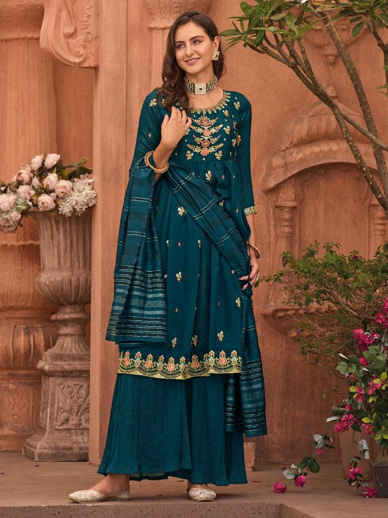 Ziya Naira Cut Palazzo Suit - Roop Darshan