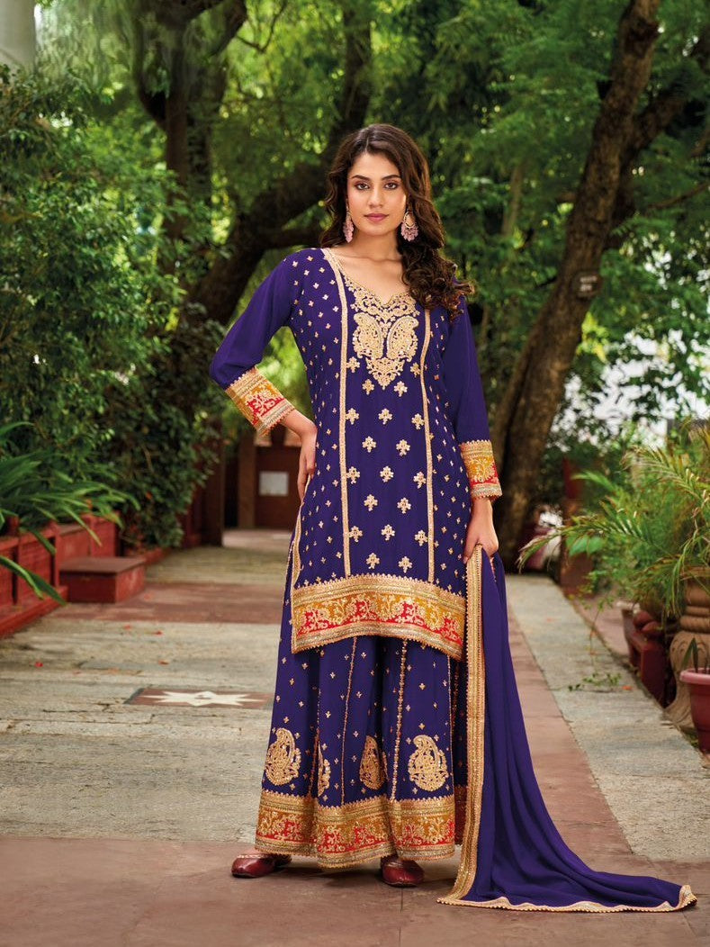 Samaira Palazzo Suit - Roop Darshan