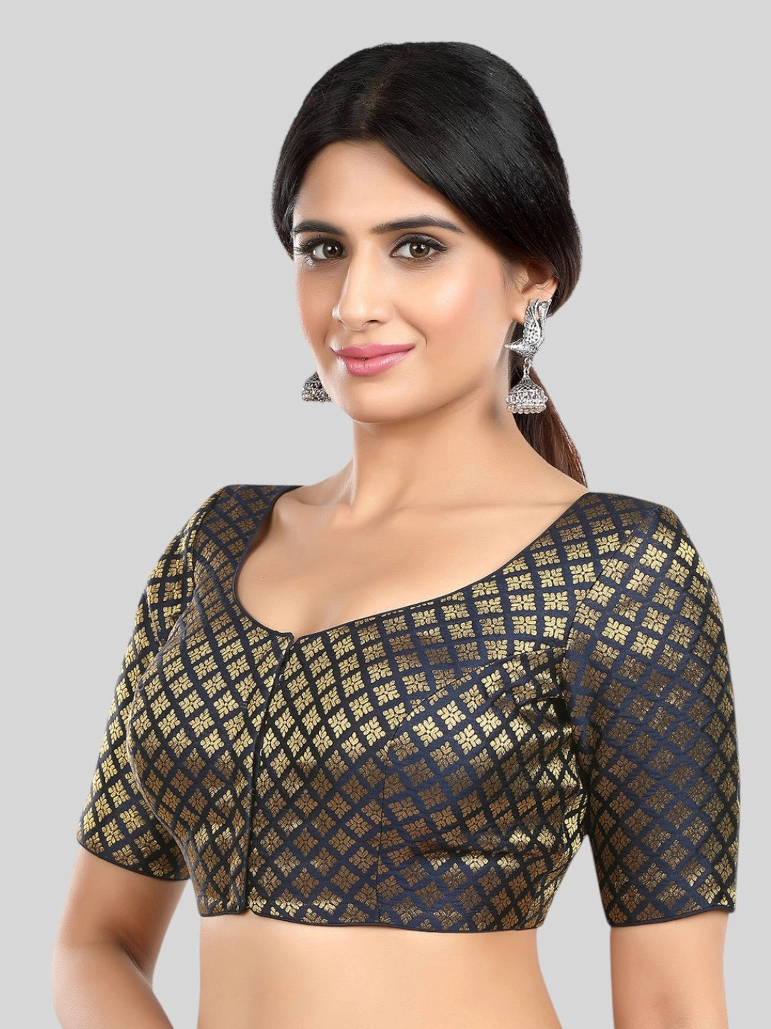 Brocade Silk Blouse - Roop Darshan