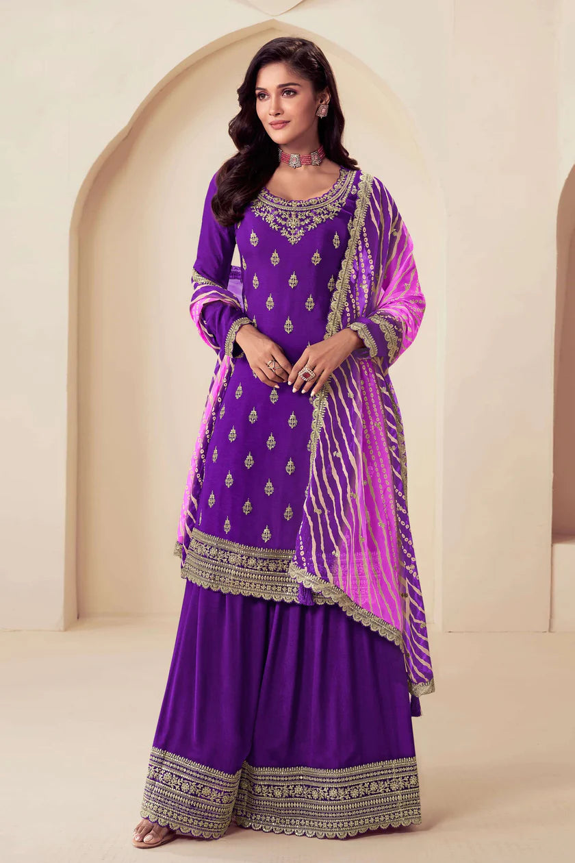 Tisha Palazzo Suit - Roop Darshan