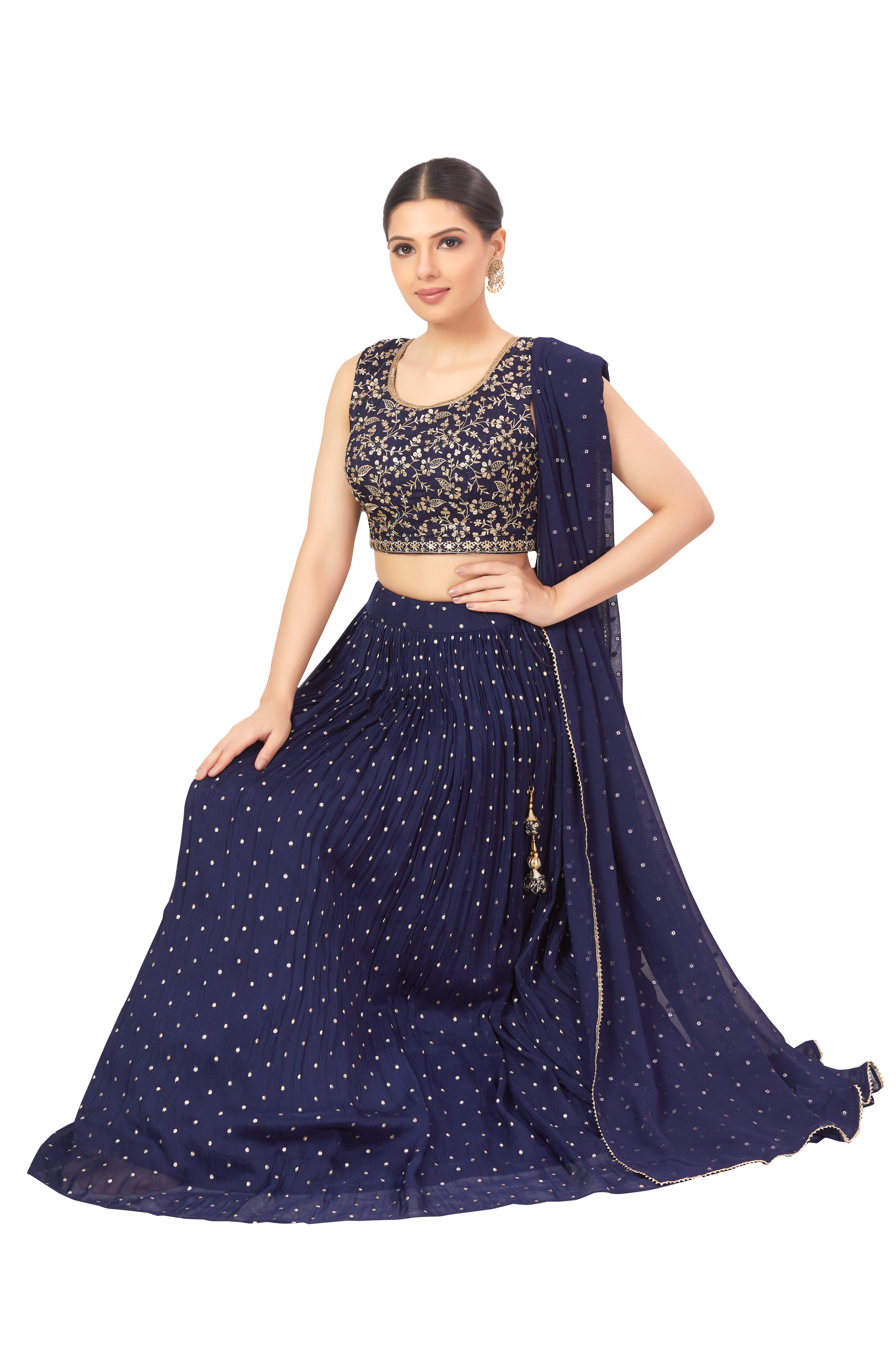 ANKITHA SILK TIKI EMBWK CLD S/L(S) 34X44 - Roop Darshan