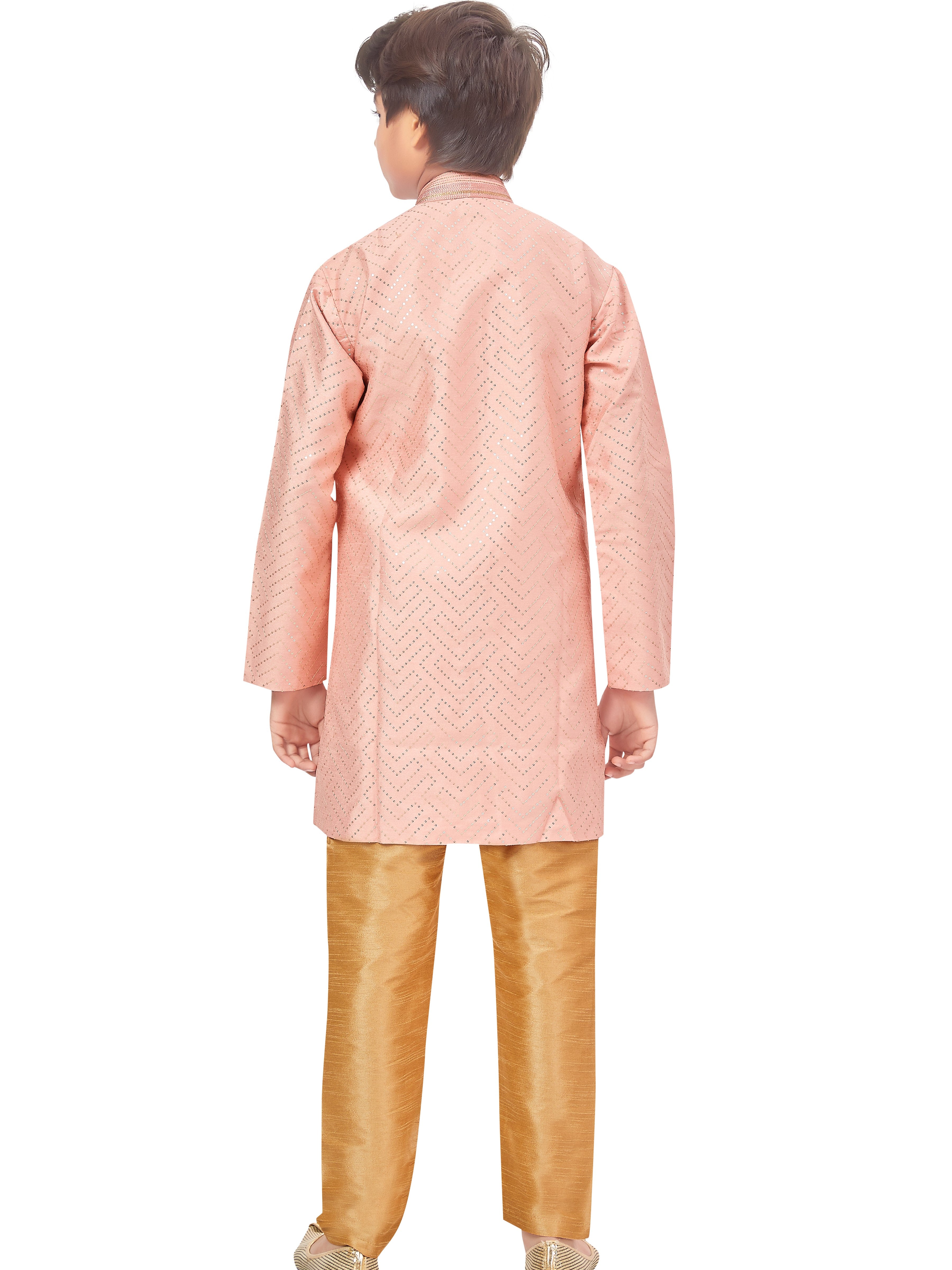Boys Sequin Embroidered Kurta Set - Roop Darshan