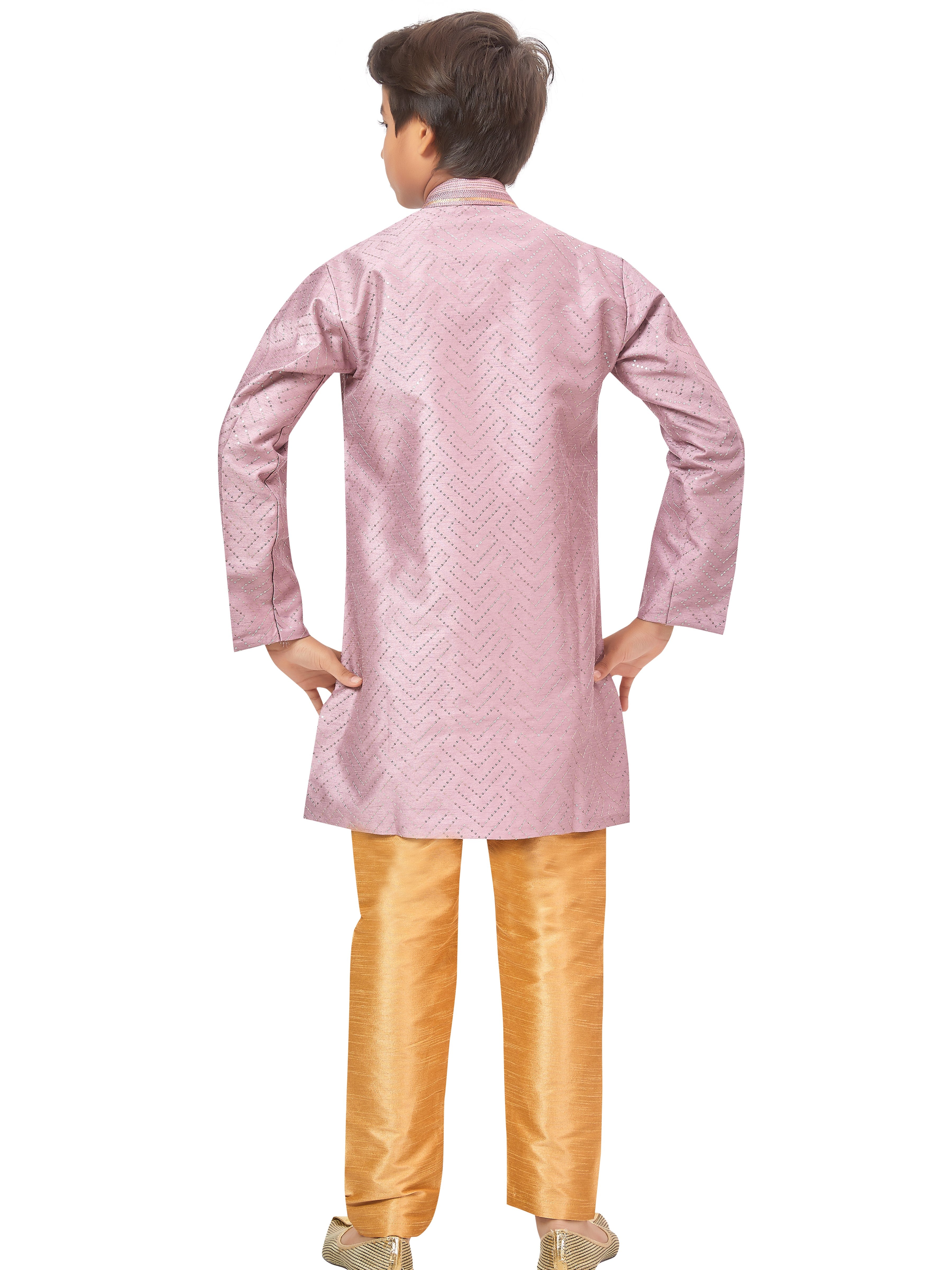Boys Sequin Embroidered Kurta Set - Roop Darshan