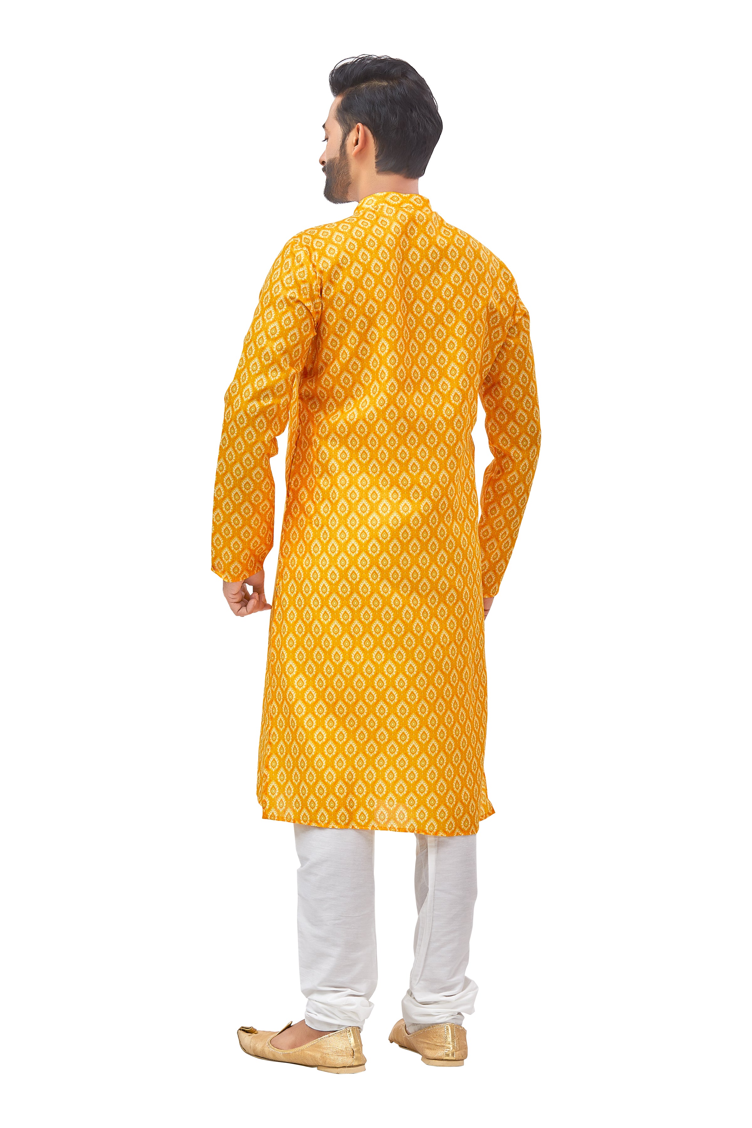 Mens Silk Printed Kurta - Roop Darshan