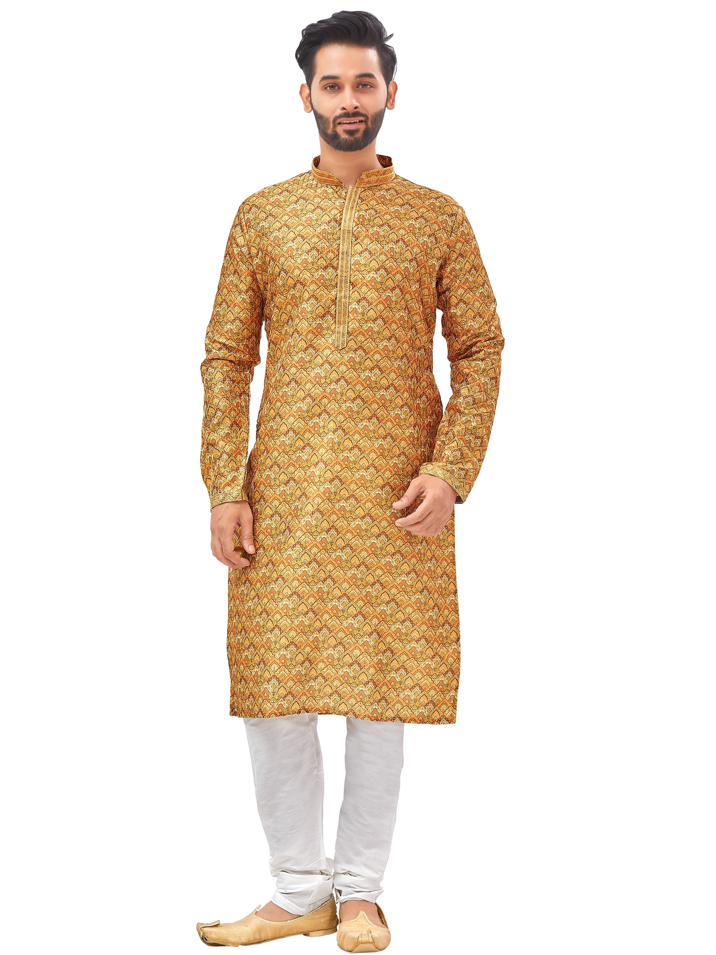 Mens Printed Kurta Set - Roop Darshan