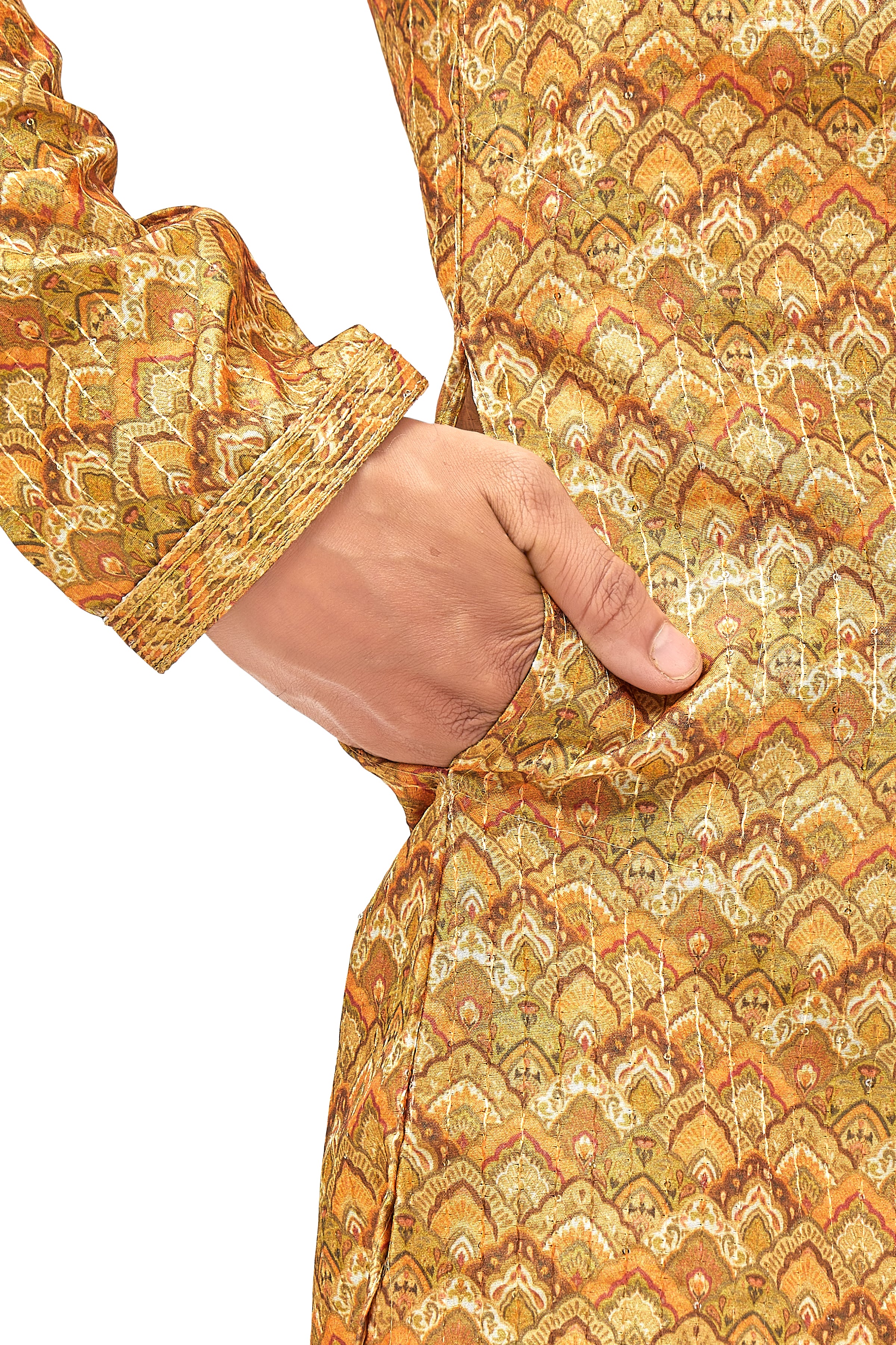 Mens Printed Kurta Set - Roop Darshan