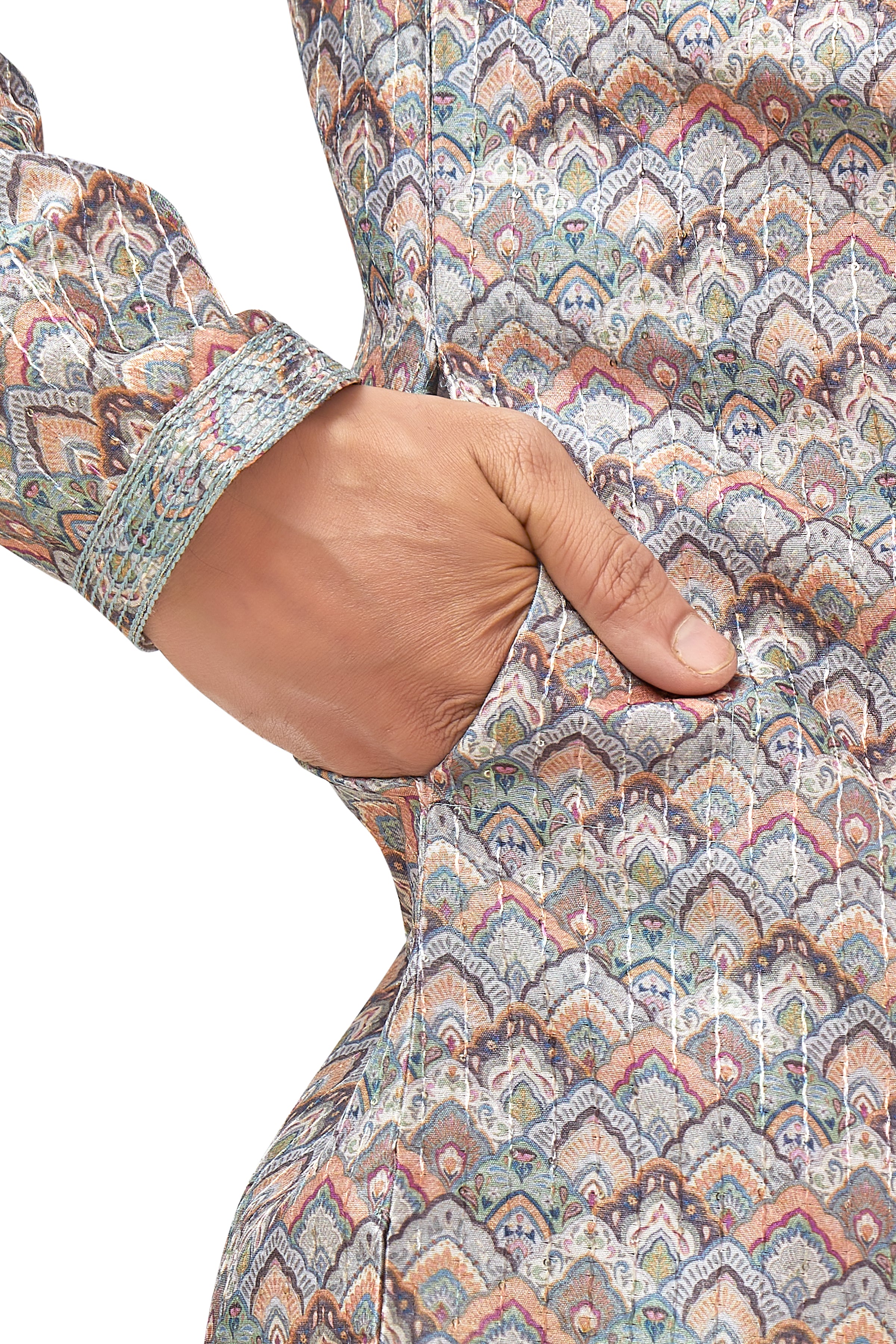 Mens Printed Kurta Set - Roop Darshan
