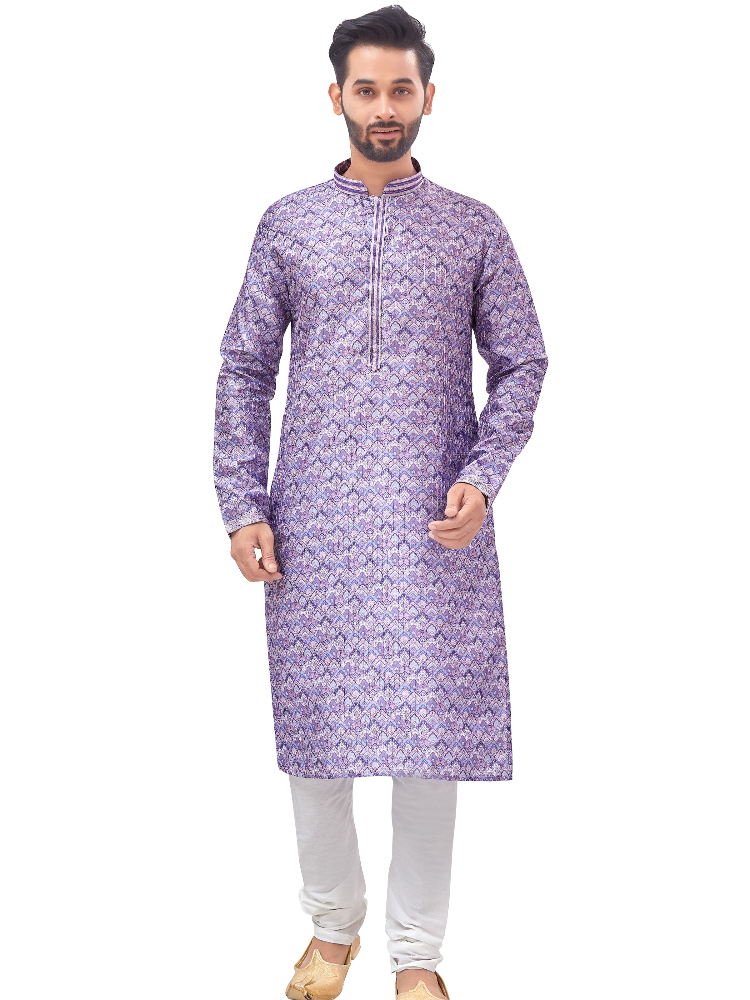 Mens Printed Kurta Set - Roop Darshan