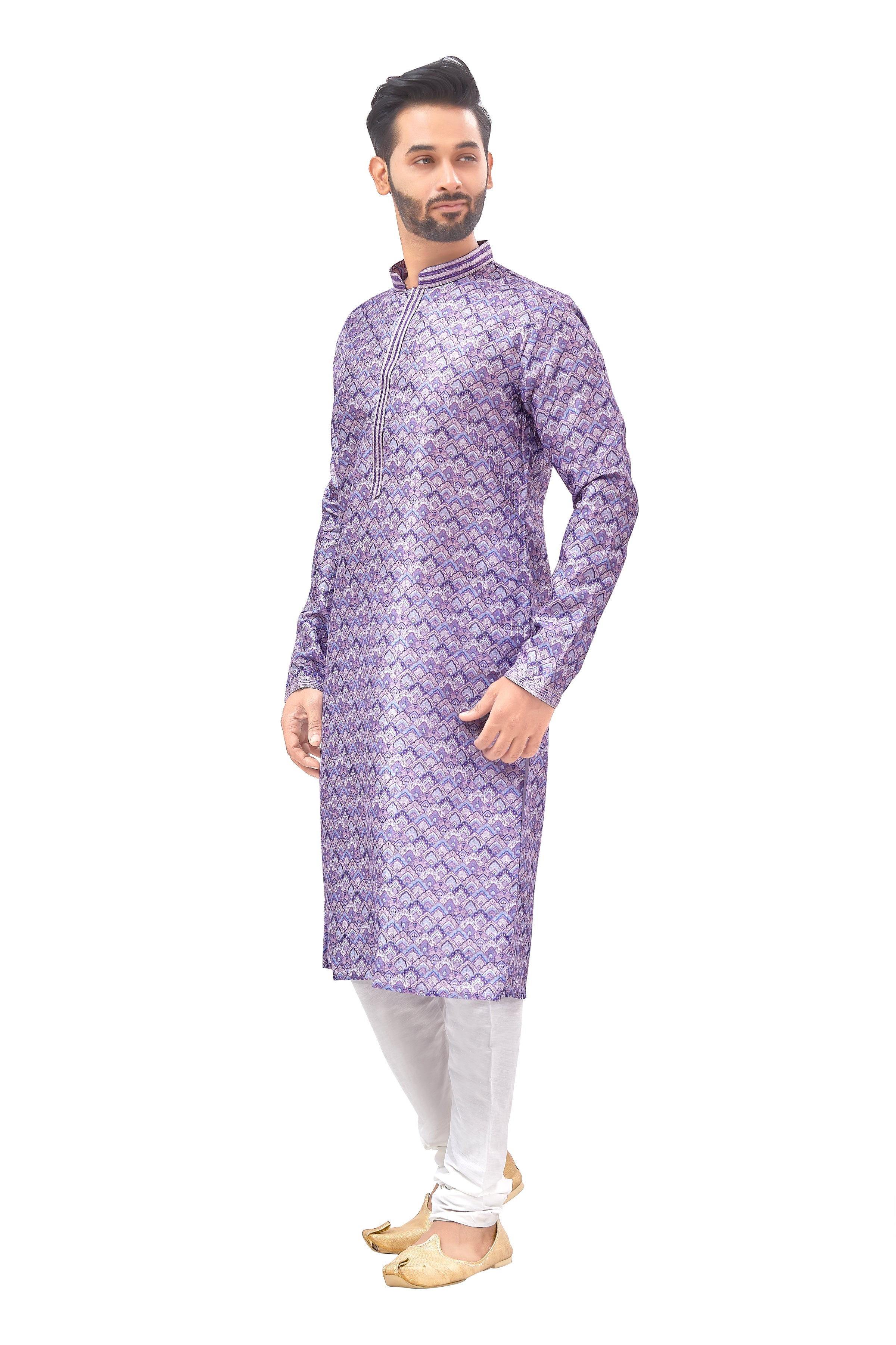 Mens Printed Kurta Set - Roop Darshan