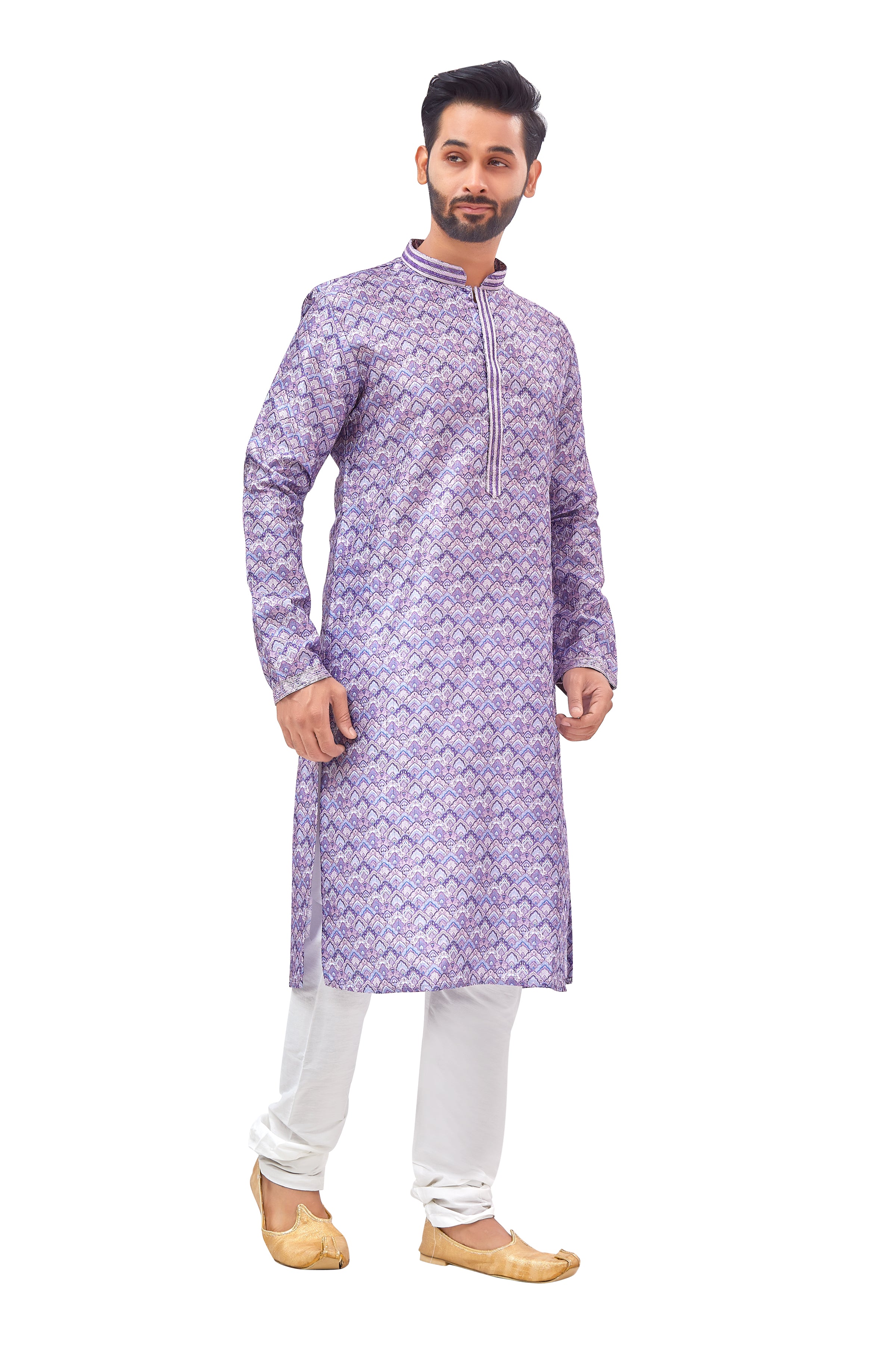 Mens Printed Kurta Set - Roop Darshan