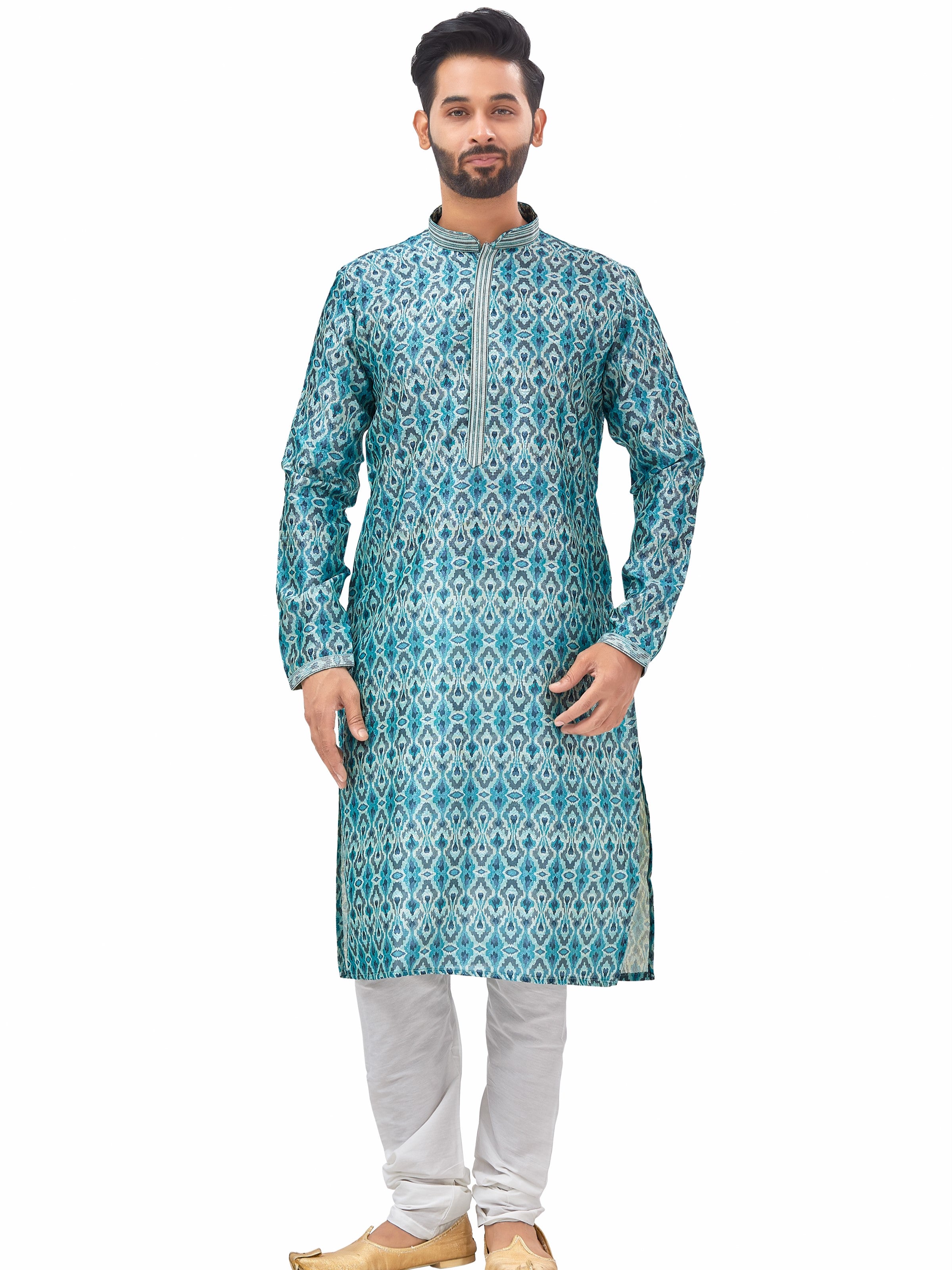 Mens Printed Kurta Set - Roop Darshan