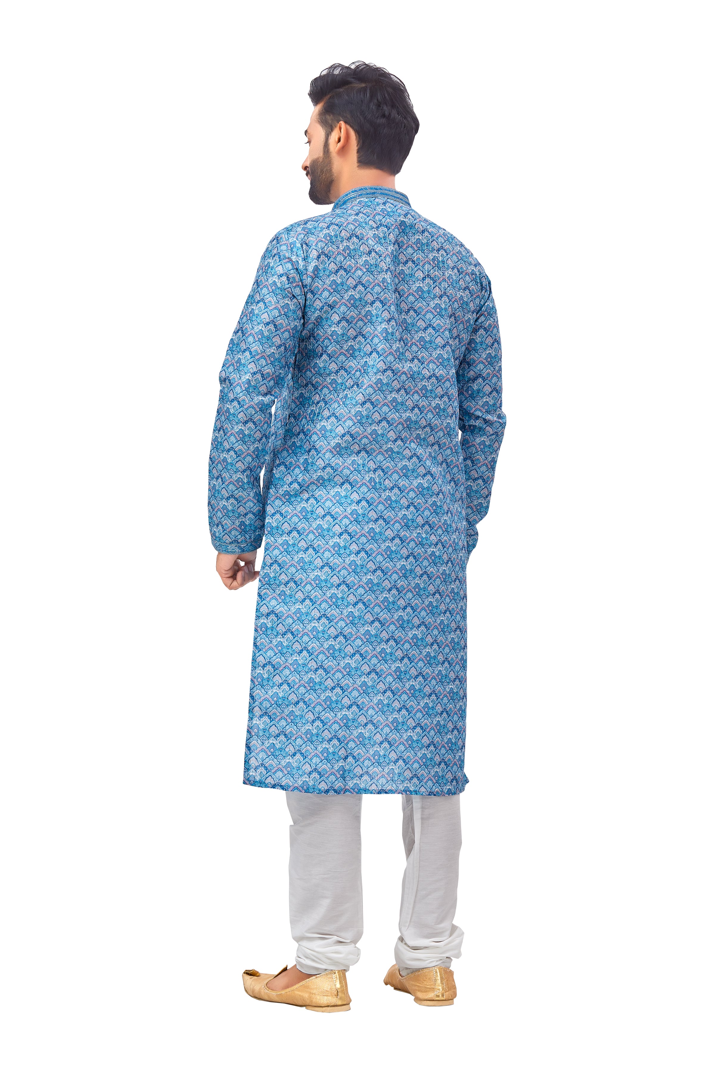 Mens Printed Kurta Set - Roop Darshan