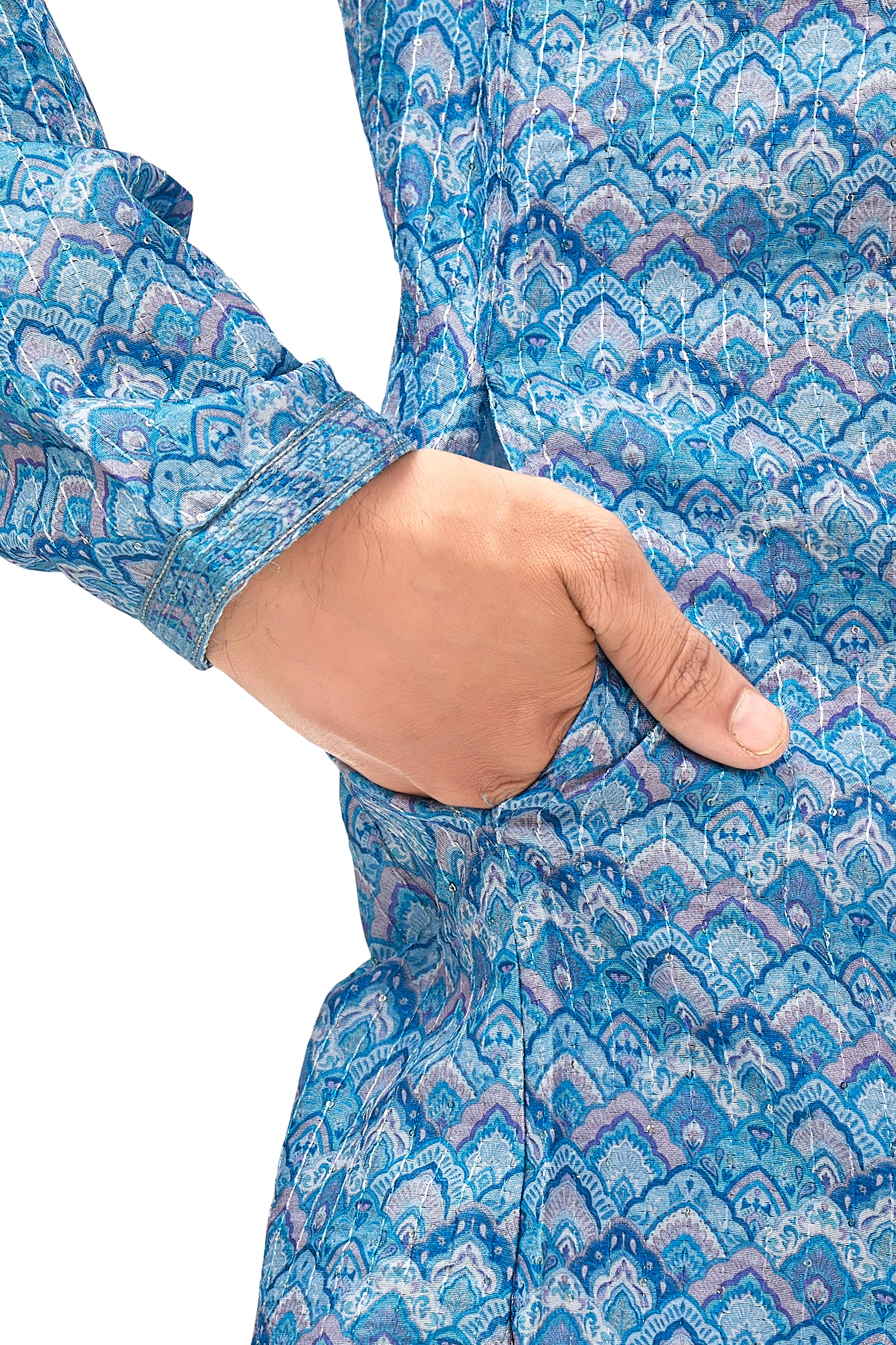 Mens Printed Kurta Set - Roop Darshan
