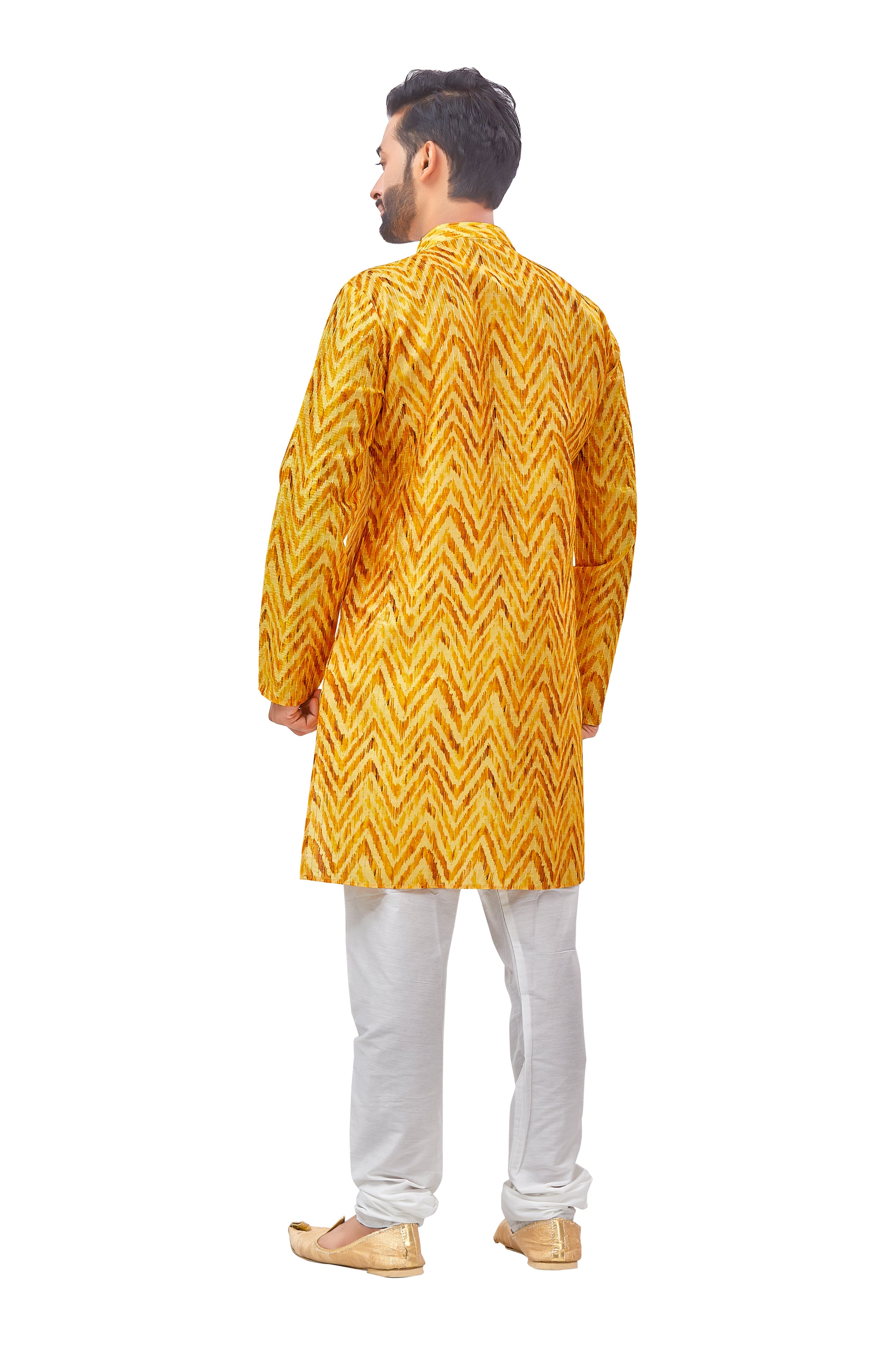 Mens Silk Printed Kurta - Roop Darshan