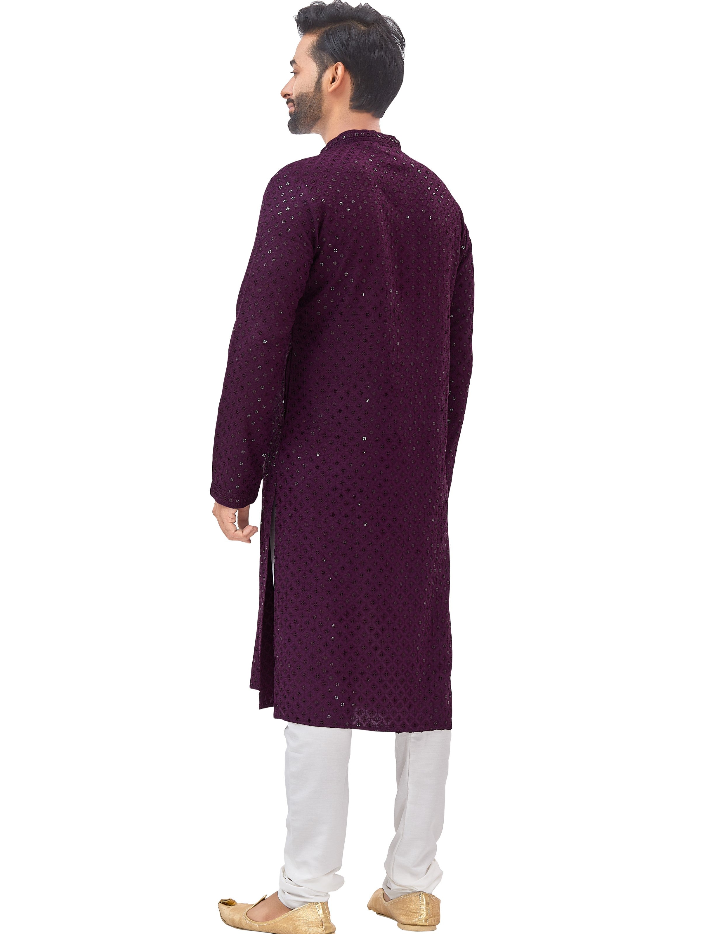 Mens Resham Embroidered Kurta Set - Roop Darshan
