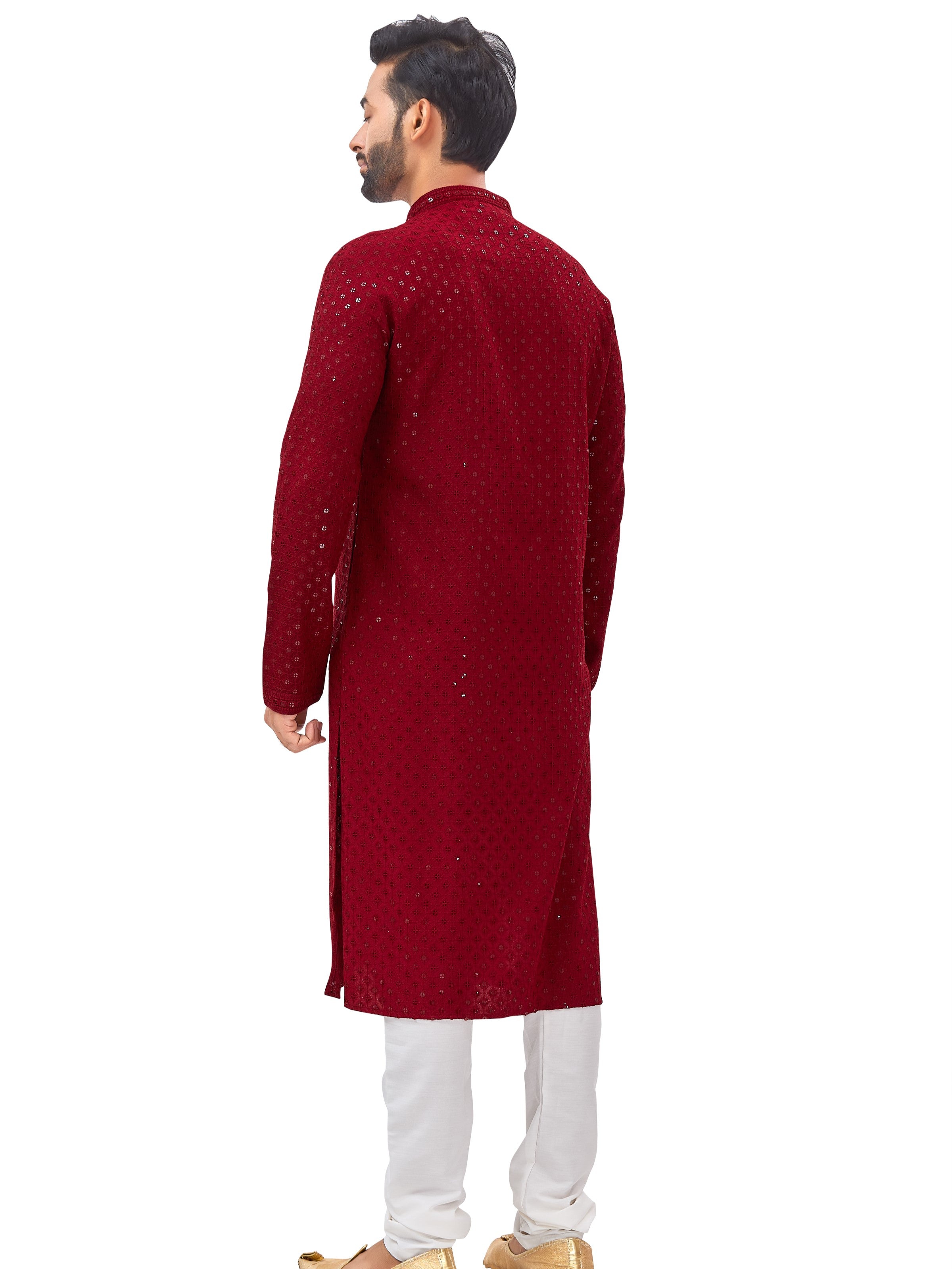 Mens Resham Embroidered Kurta Set - Roop Darshan