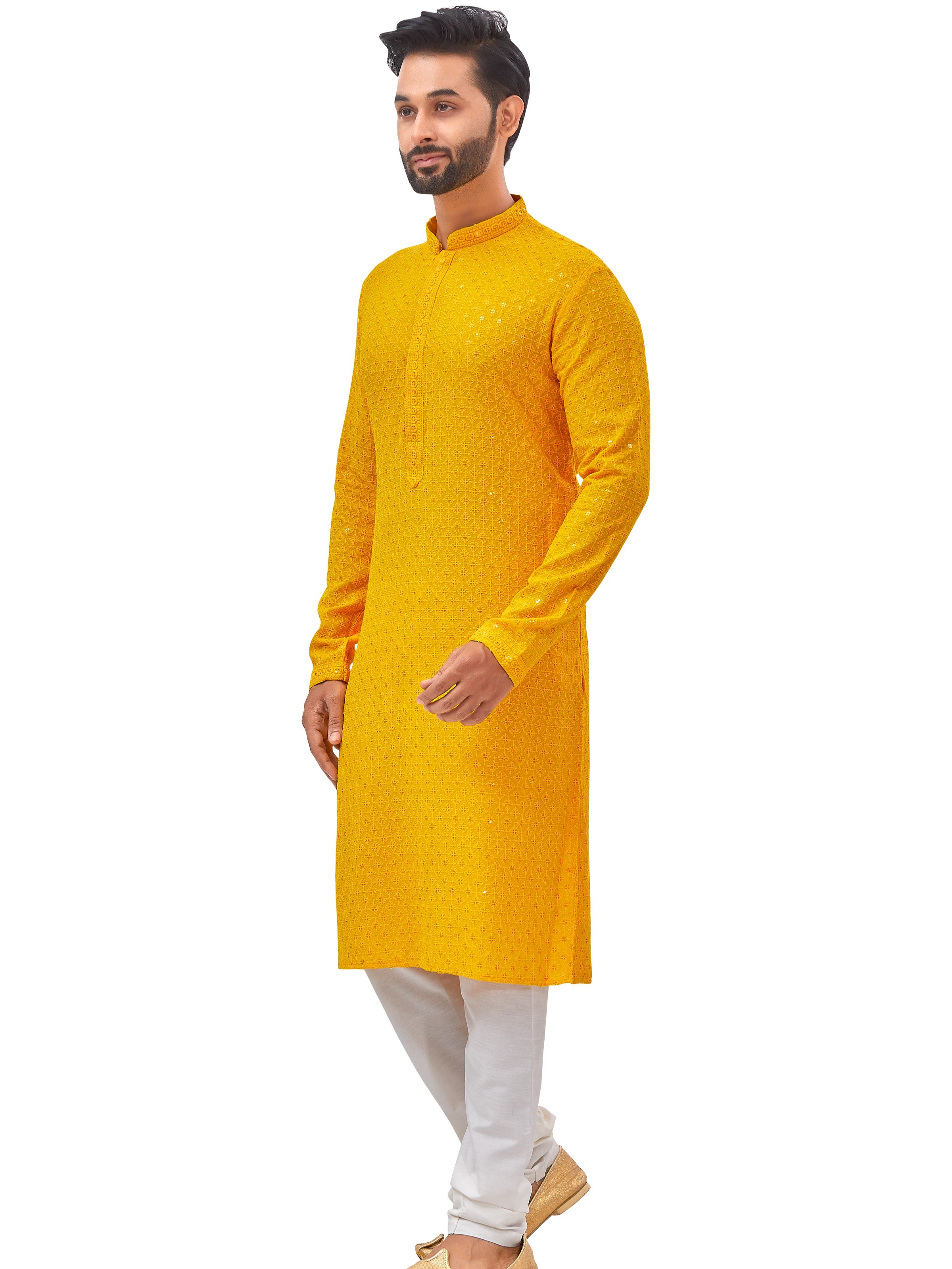 Mens Resham Embroidered Kurta Set - Roop Darshan