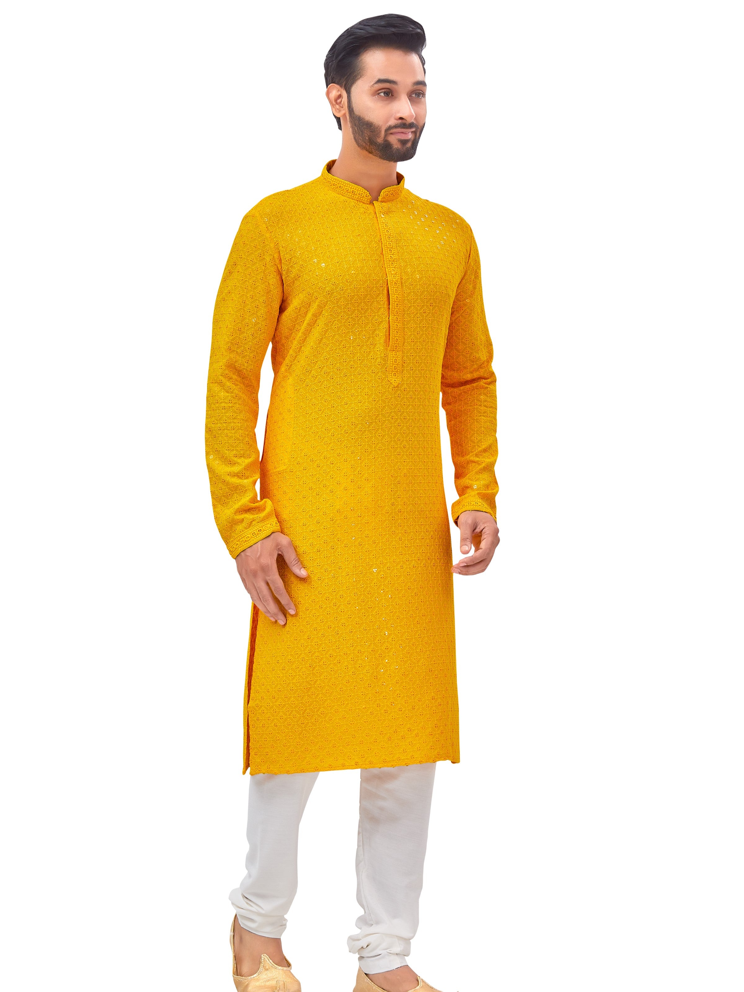 Mens Resham Embroidered Kurta Set - Roop Darshan