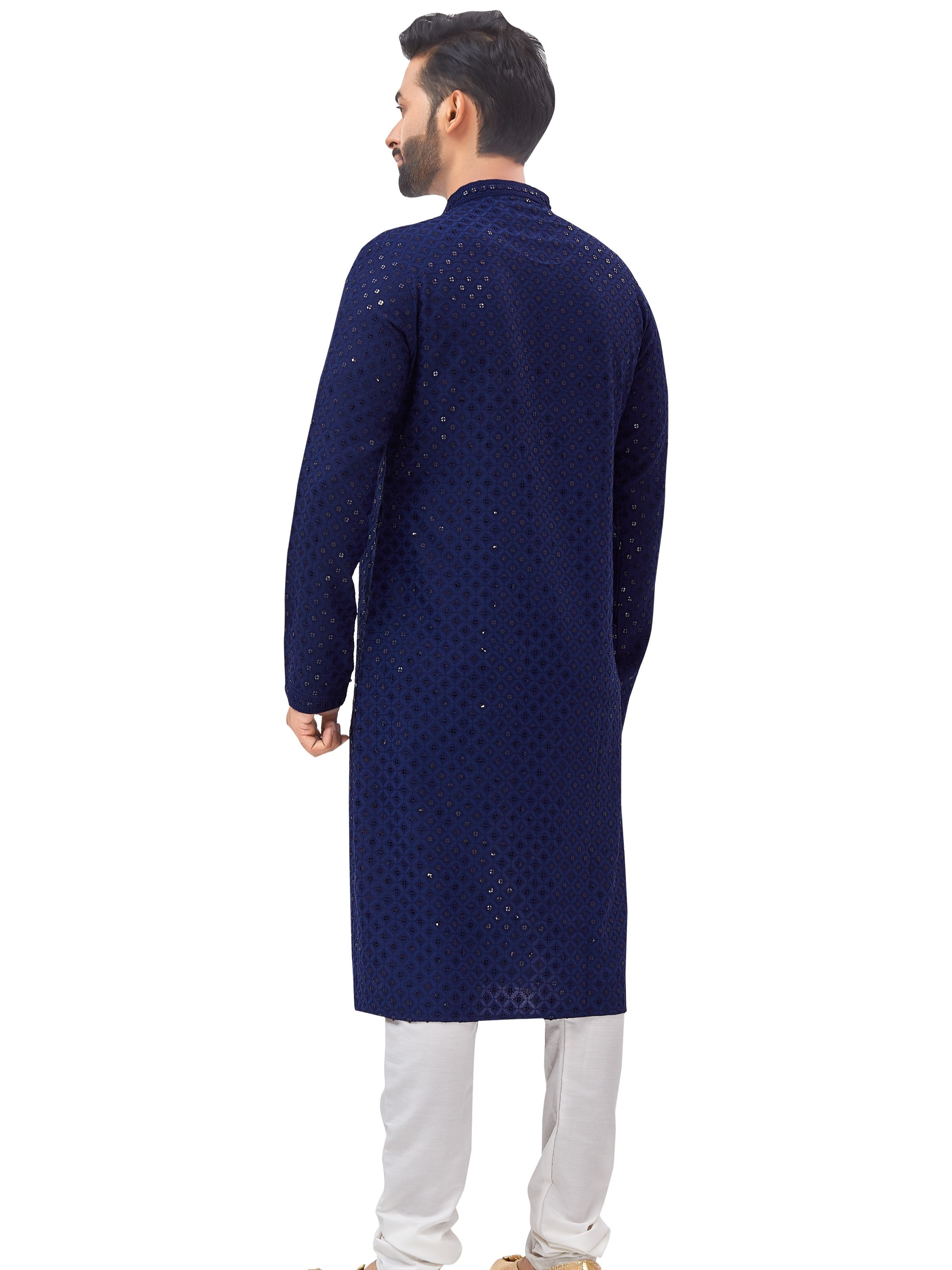 Mens Resham Embroidered Kurta Set - Roop Darshan
