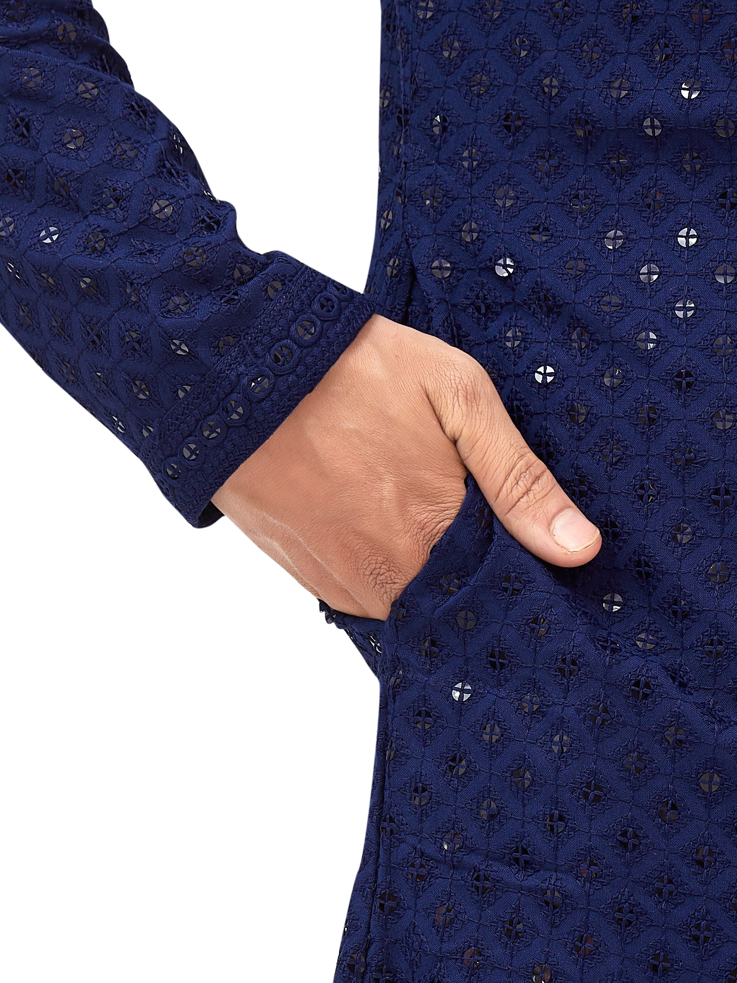 Mens Resham Embroidered Kurta Set - Roop Darshan