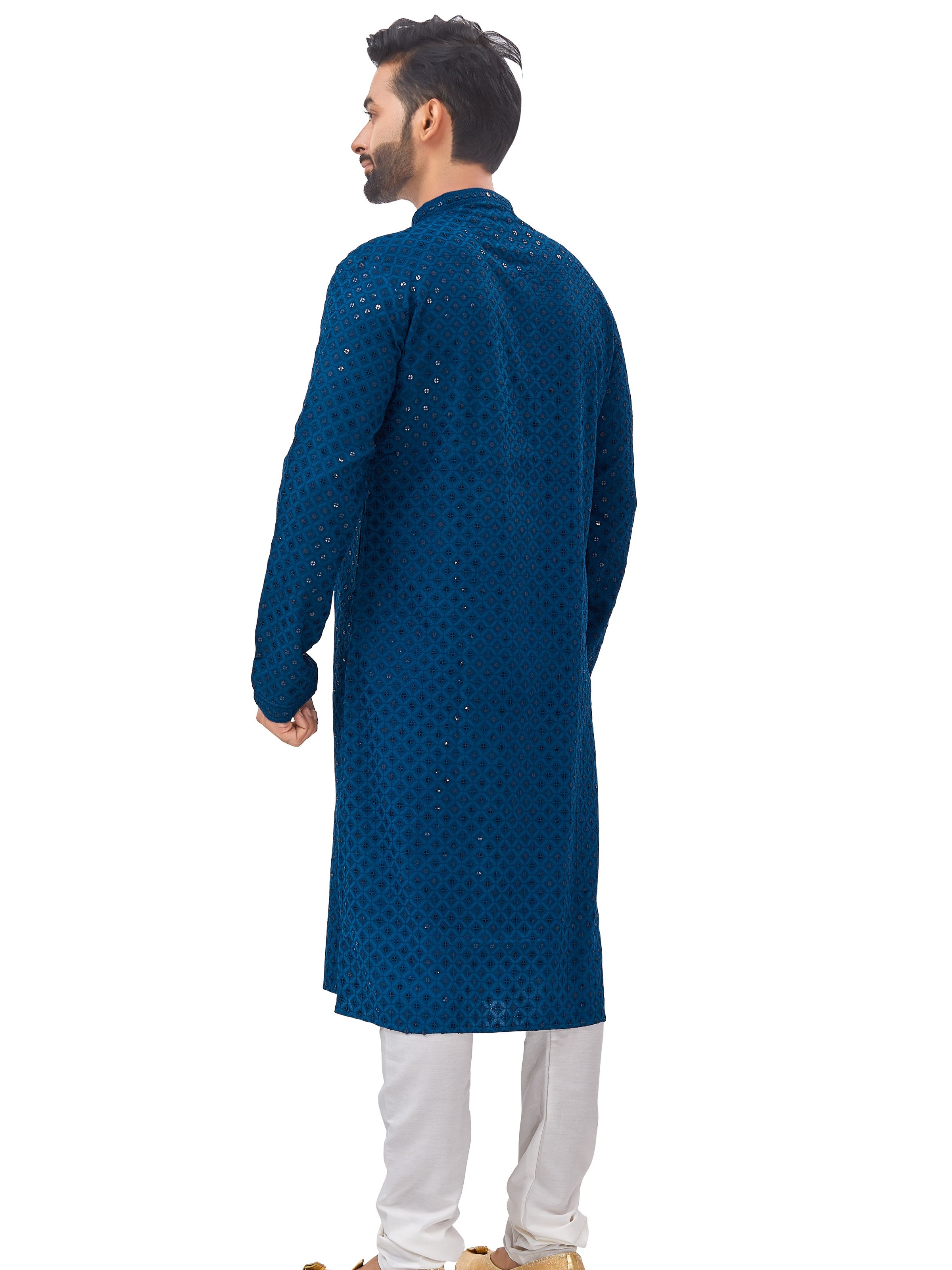 Mens Resham Embroidered Kurta Set - Roop Darshan