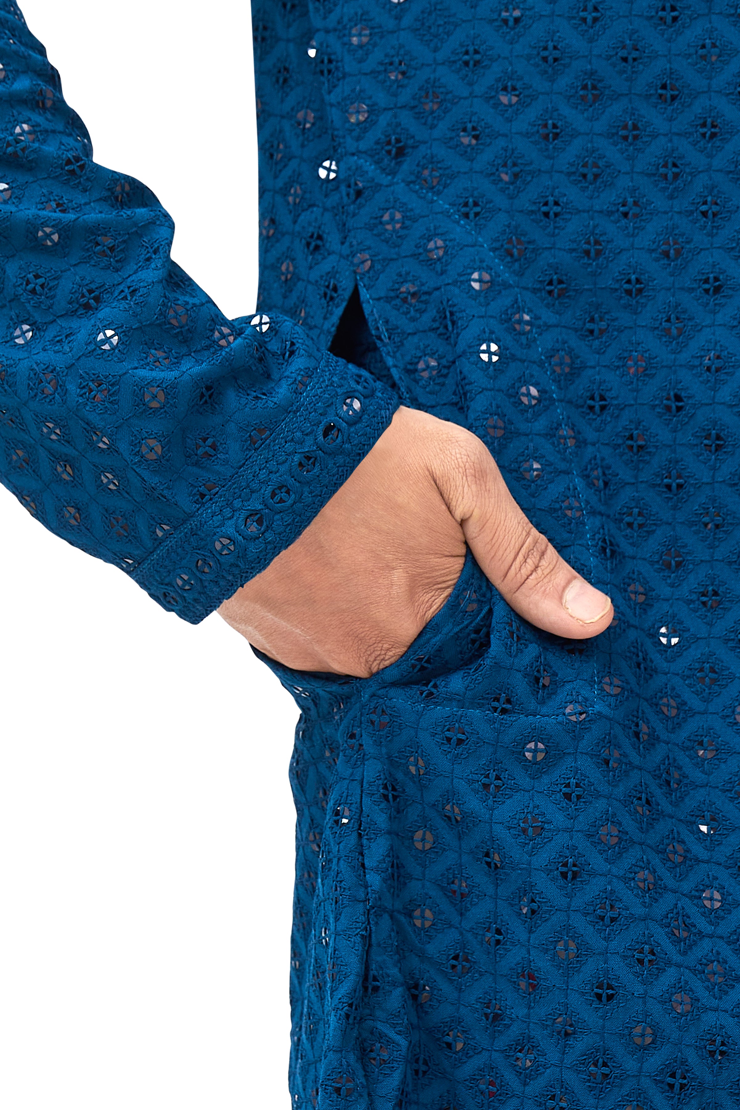 Mens Resham Embroidered Kurta Set - Roop Darshan