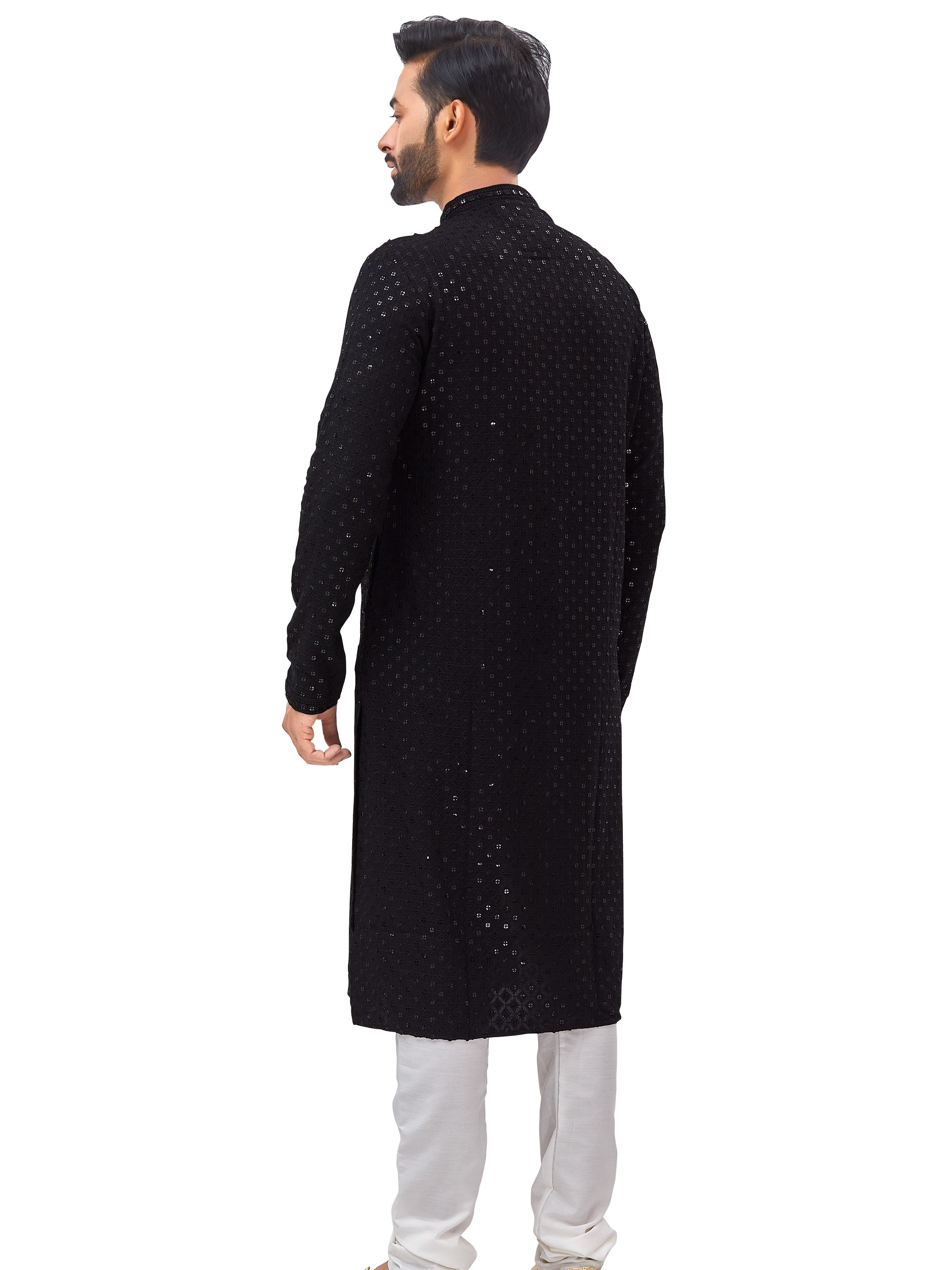 Mens Resham Embroidered Kurta Set - Roop Darshan