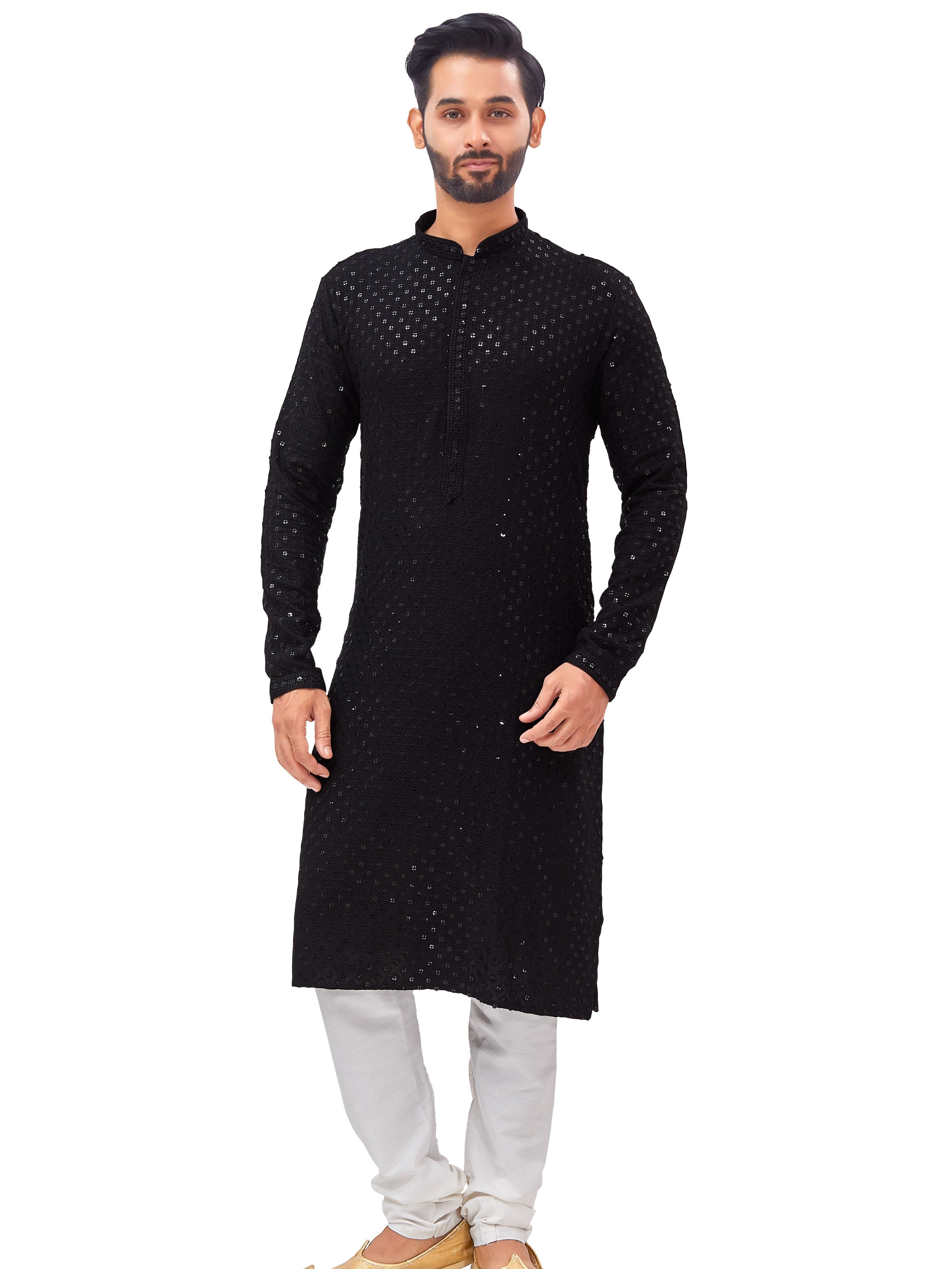 Mens Resham Embroidered Kurta Set - Roop Darshan