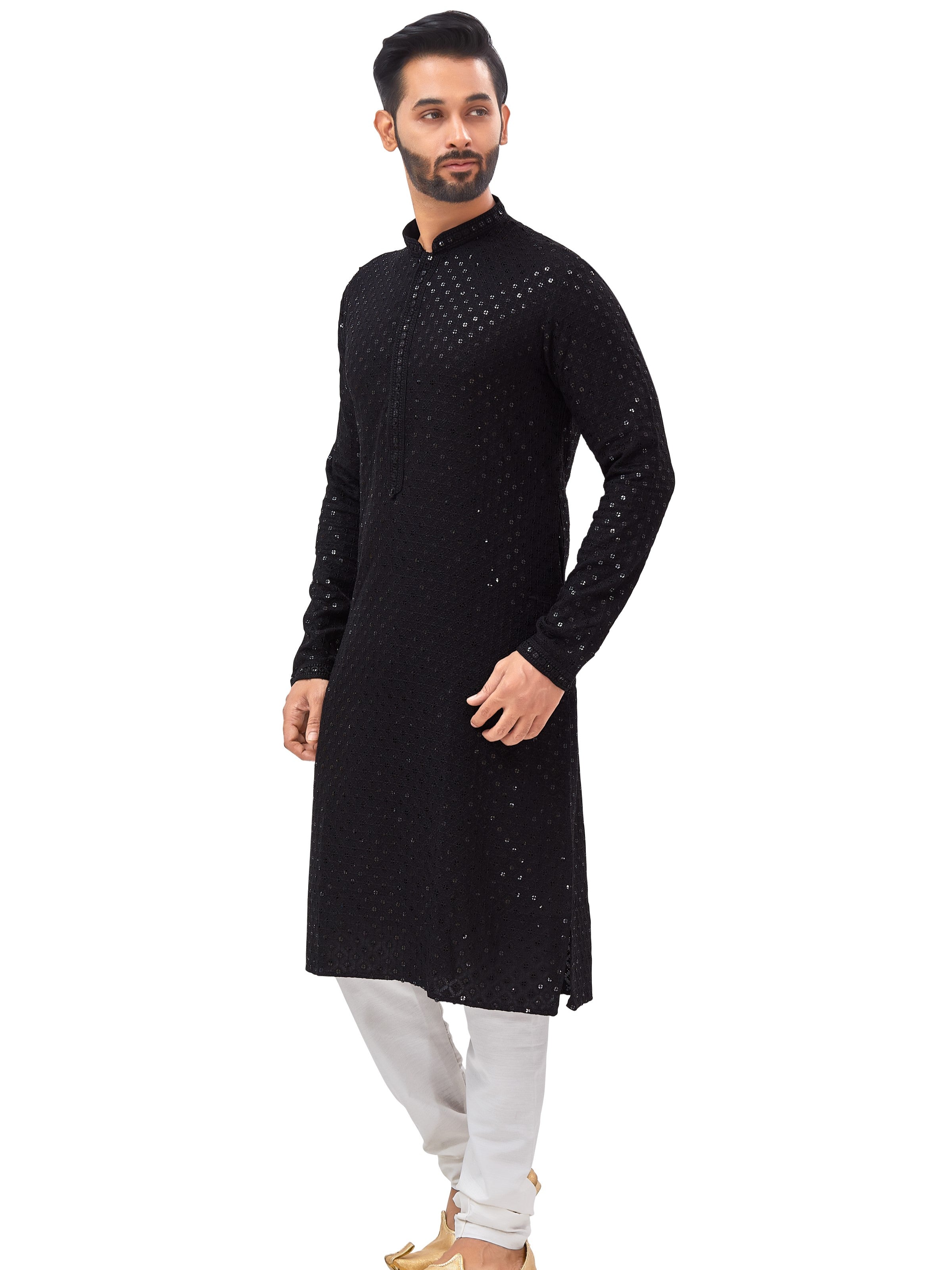 Mens Resham Embroidered Kurta Set - Roop Darshan