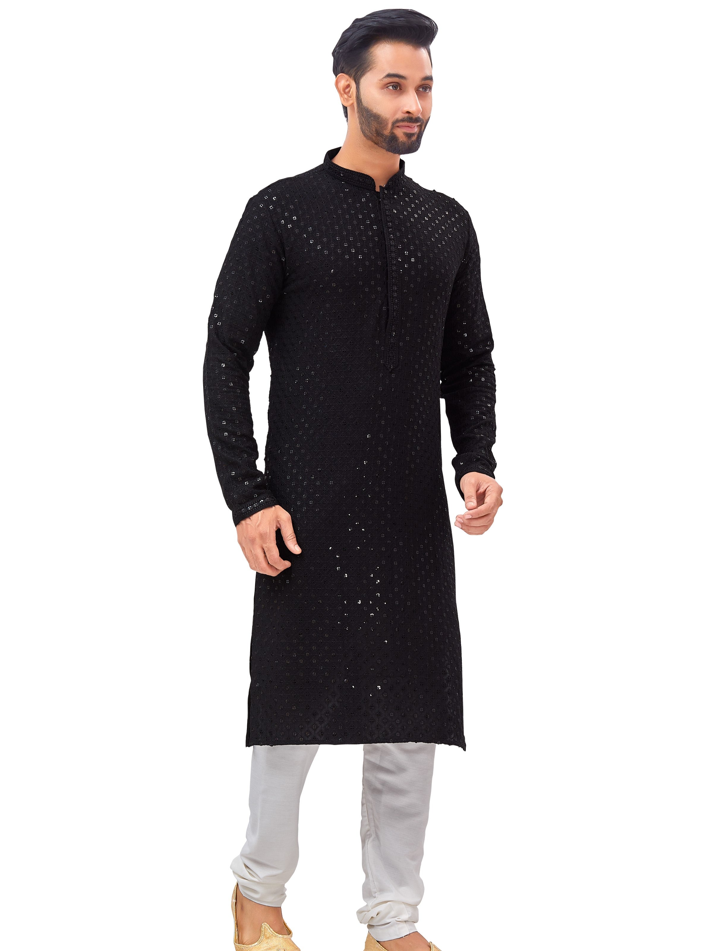 Mens Resham Embroidered Kurta Set - Roop Darshan