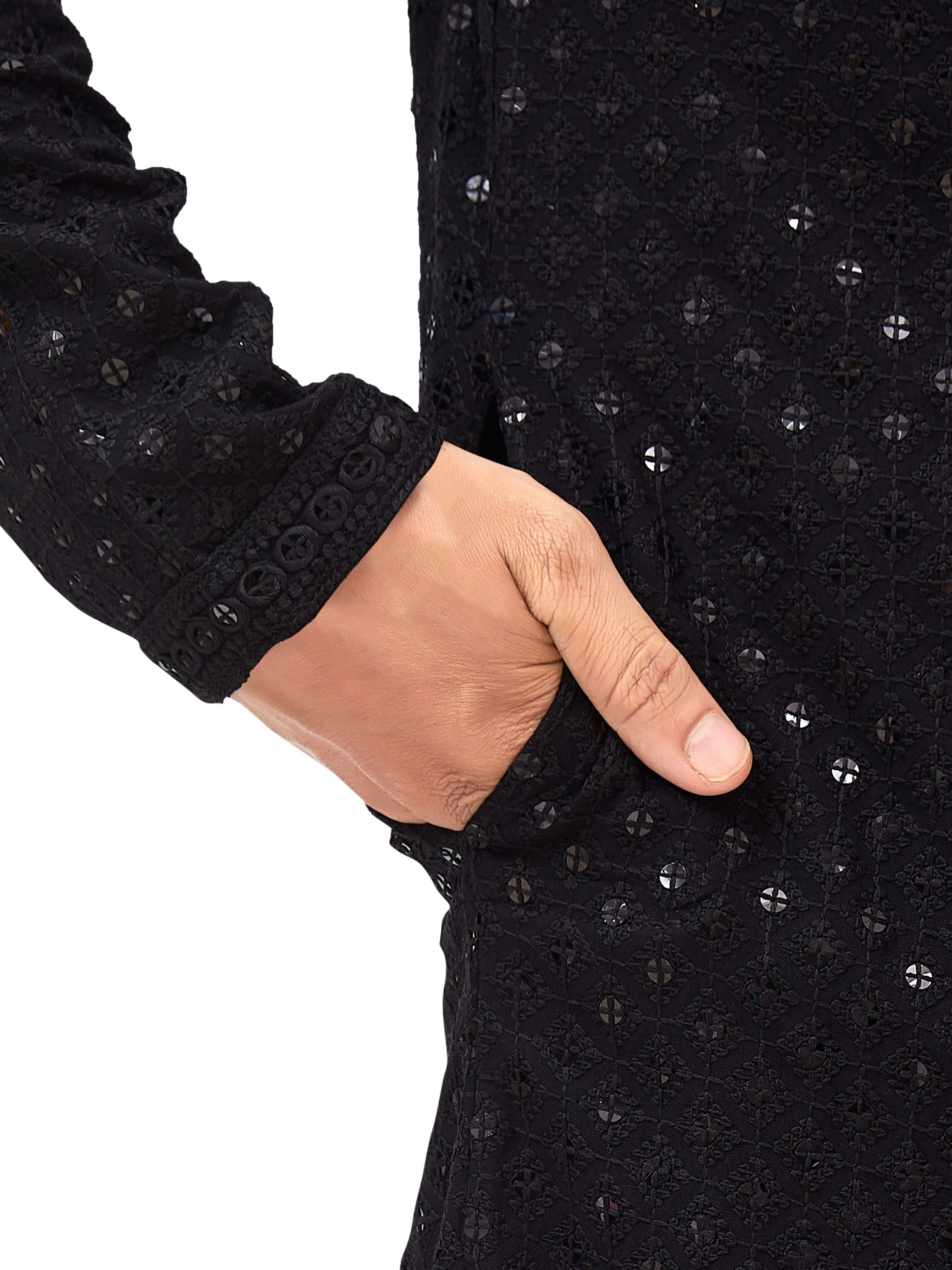 Mens Resham Embroidered Kurta Set - Roop Darshan