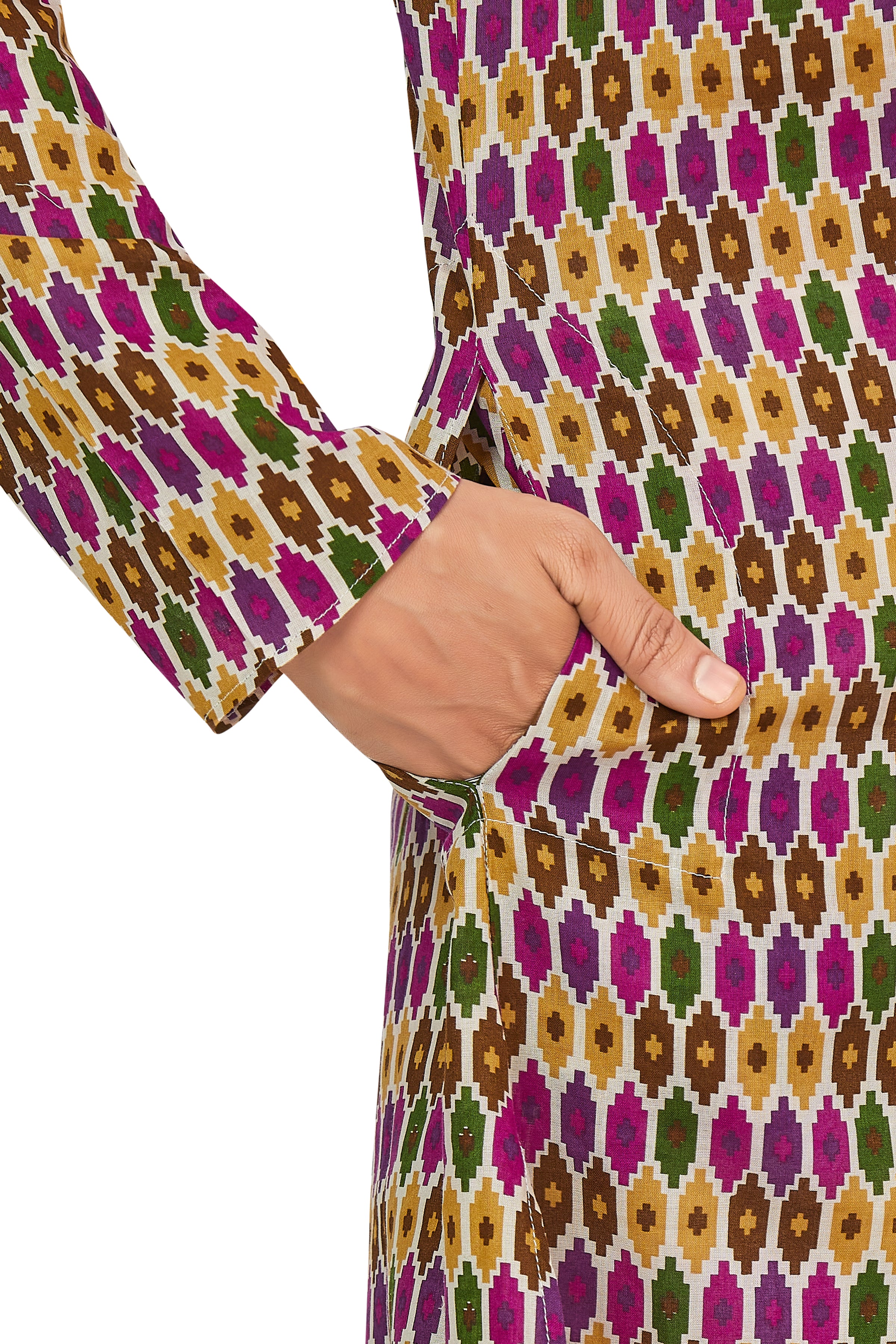 Mens Printed Kurta Set - Roop Darshan