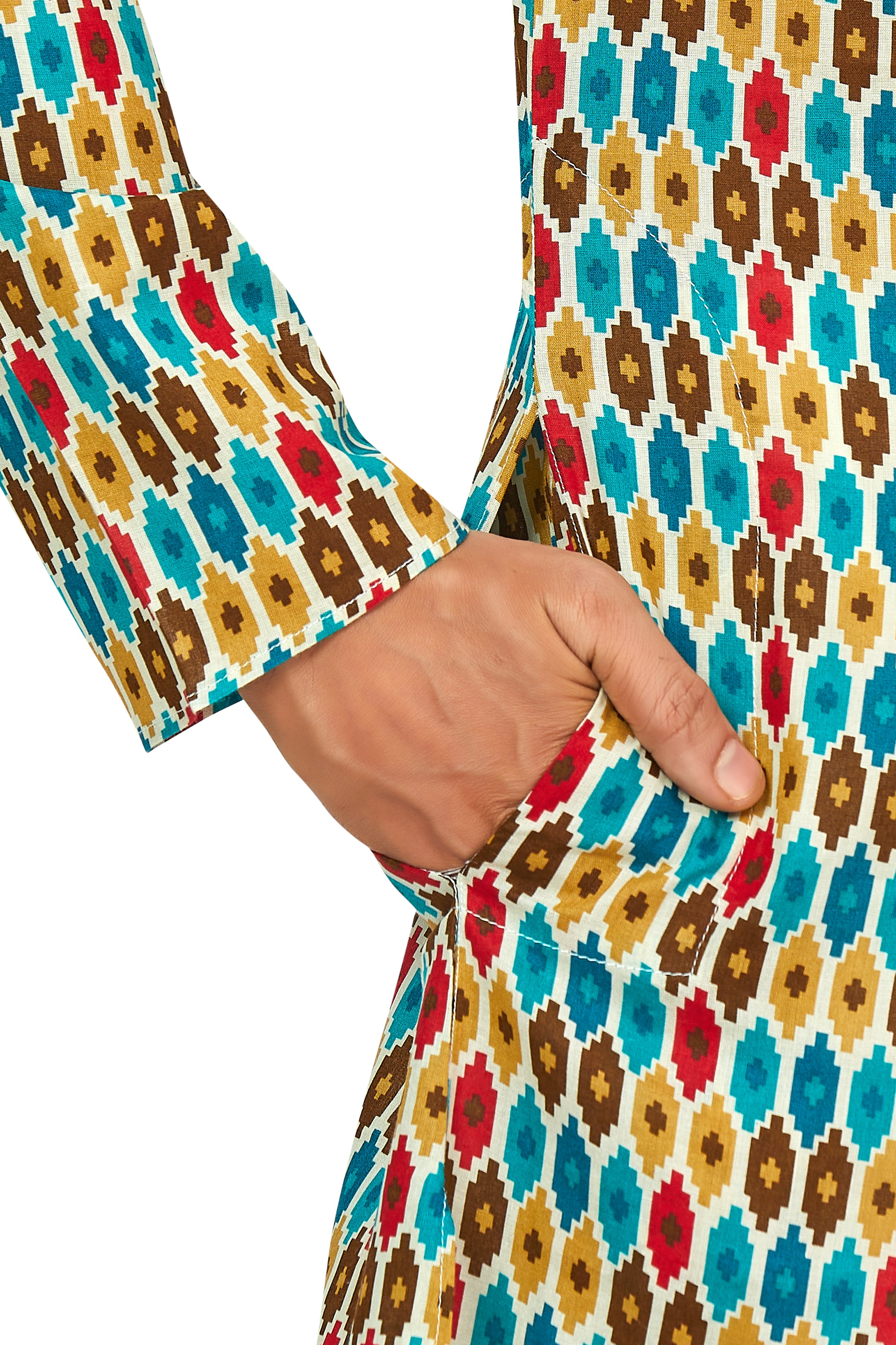 Mens Printed Kurta Set - Roop Darshan