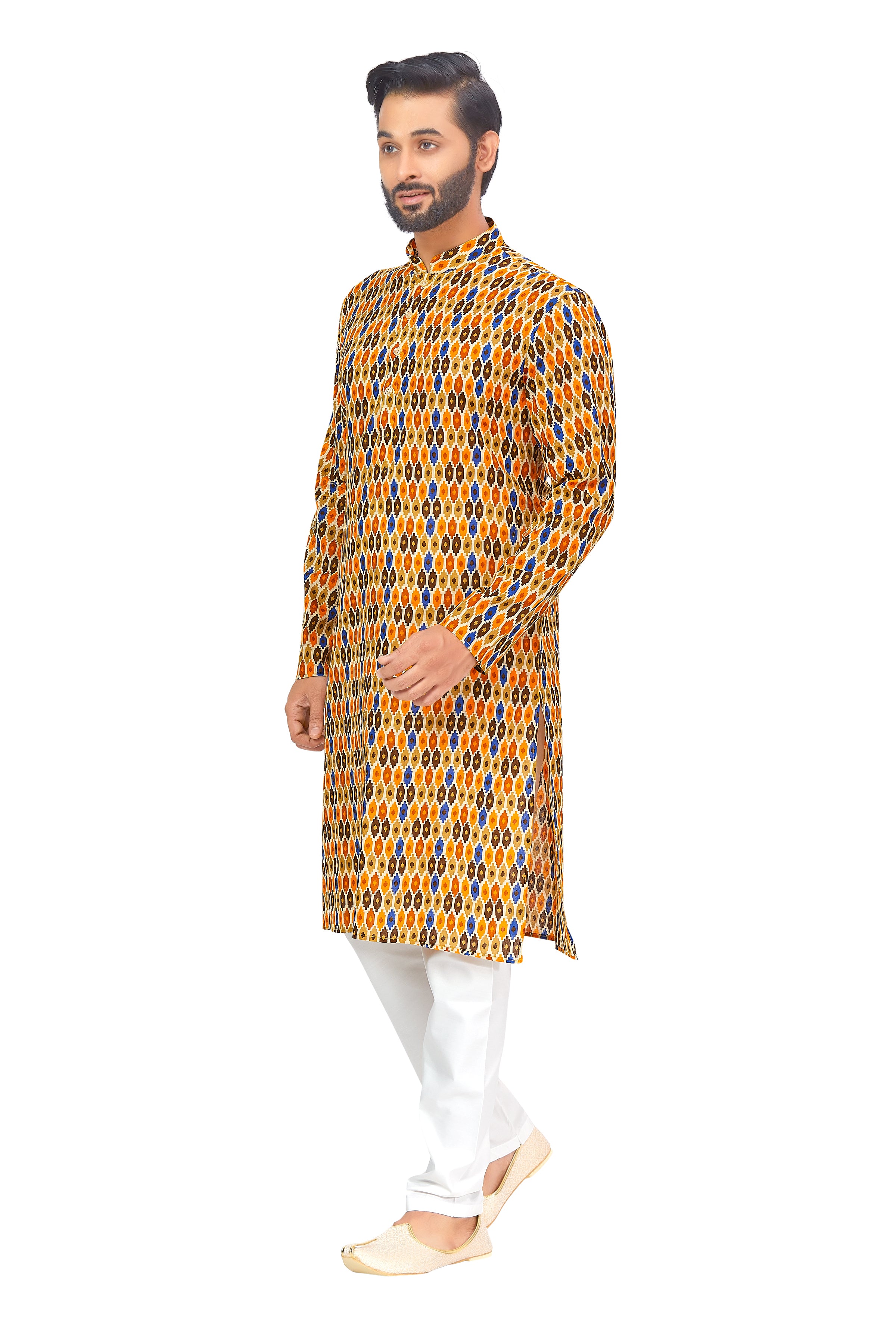 Mens Printed Kurta Set - Roop Darshan