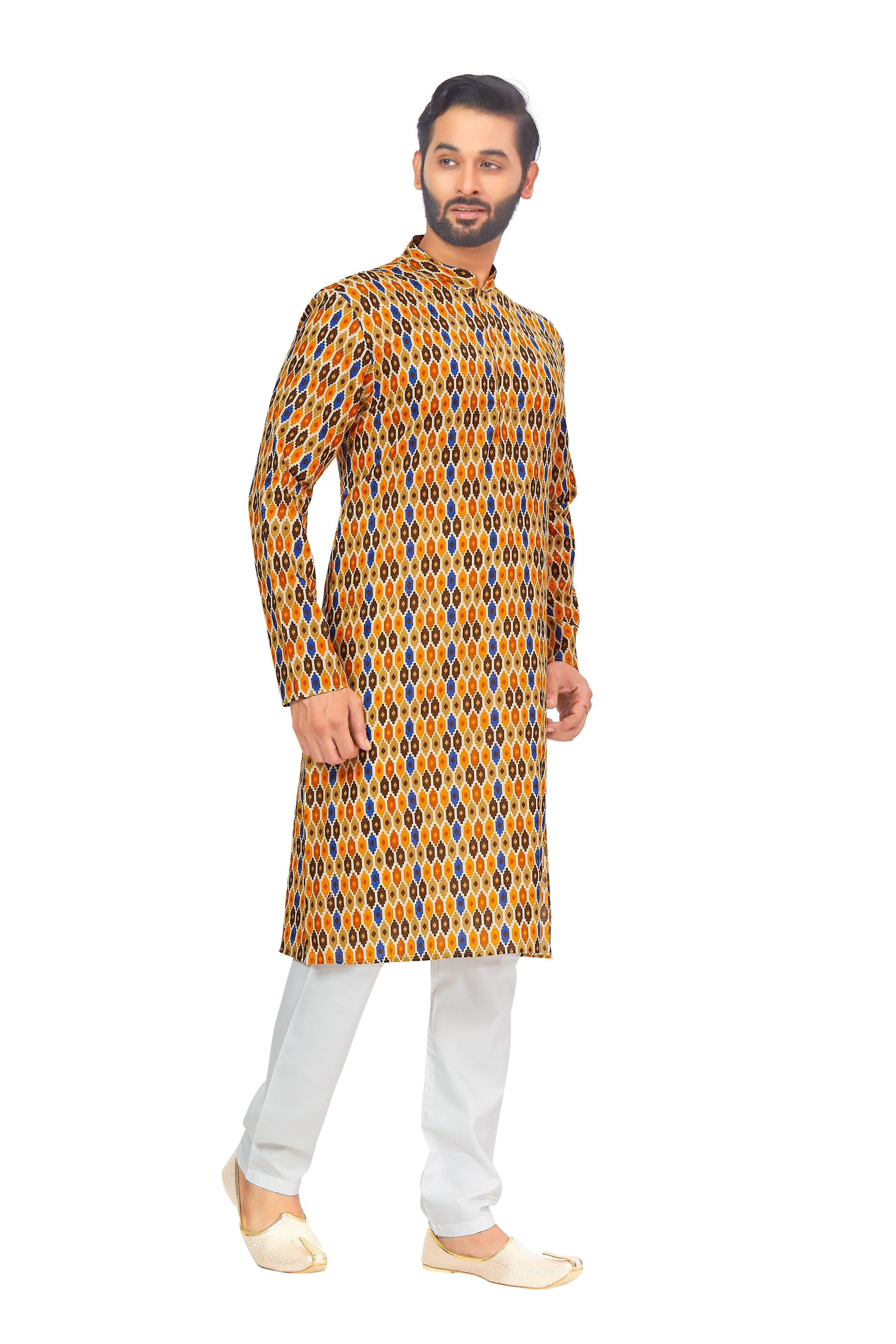 Mens Printed Kurta Set - Roop Darshan
