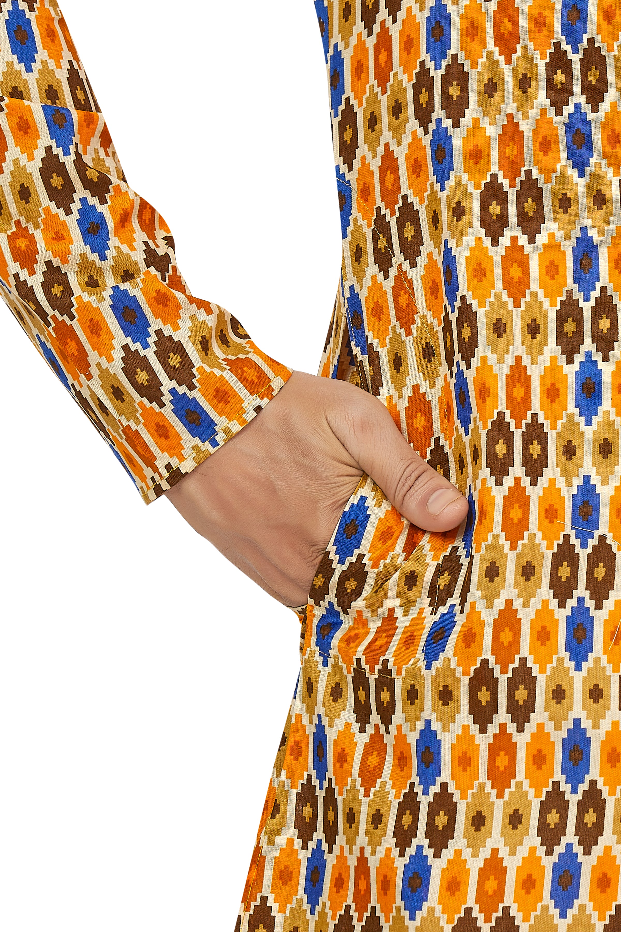 Mens Printed Kurta Set - Roop Darshan