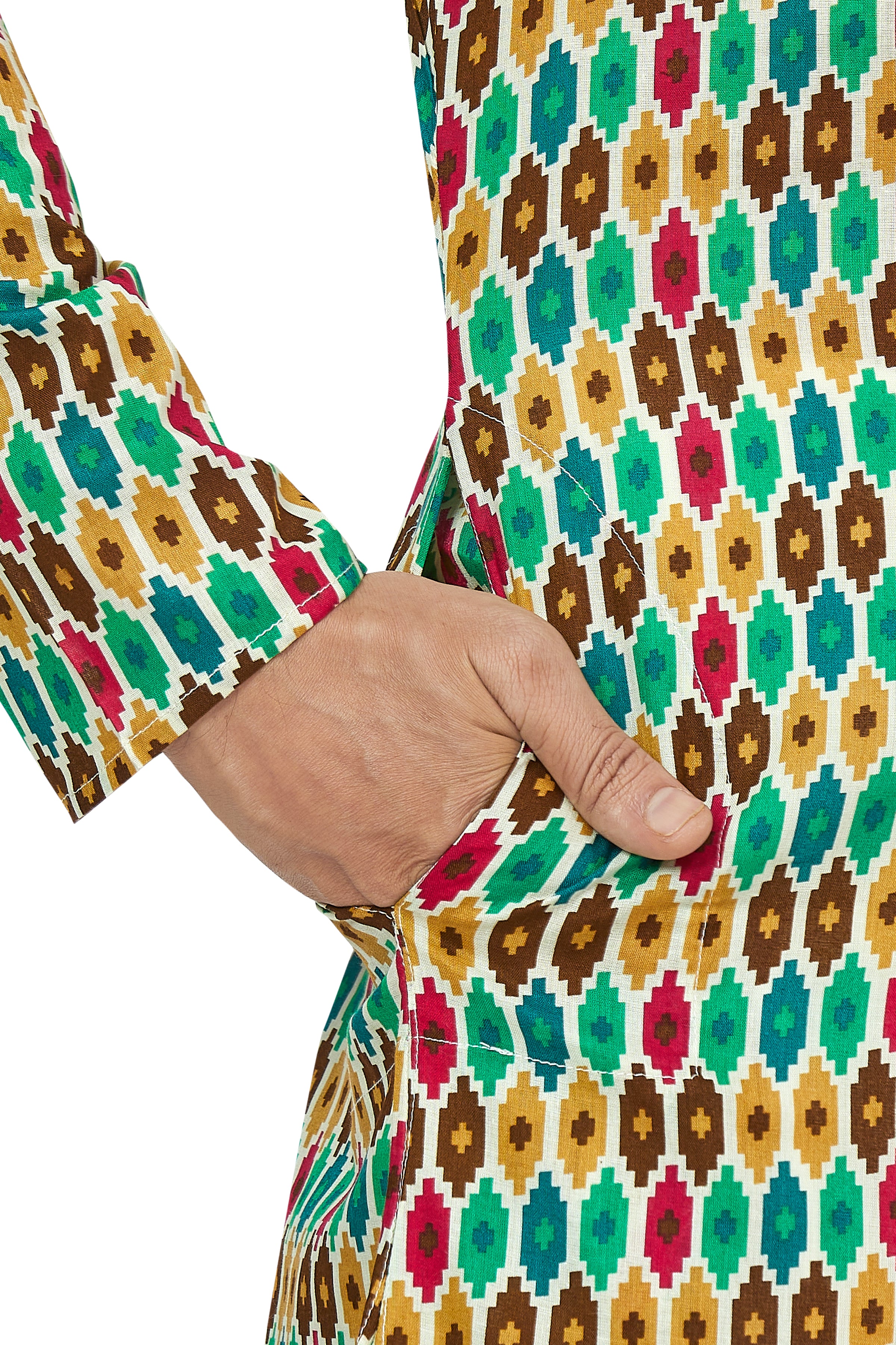 Mens Printed Kurta Set - Roop Darshan