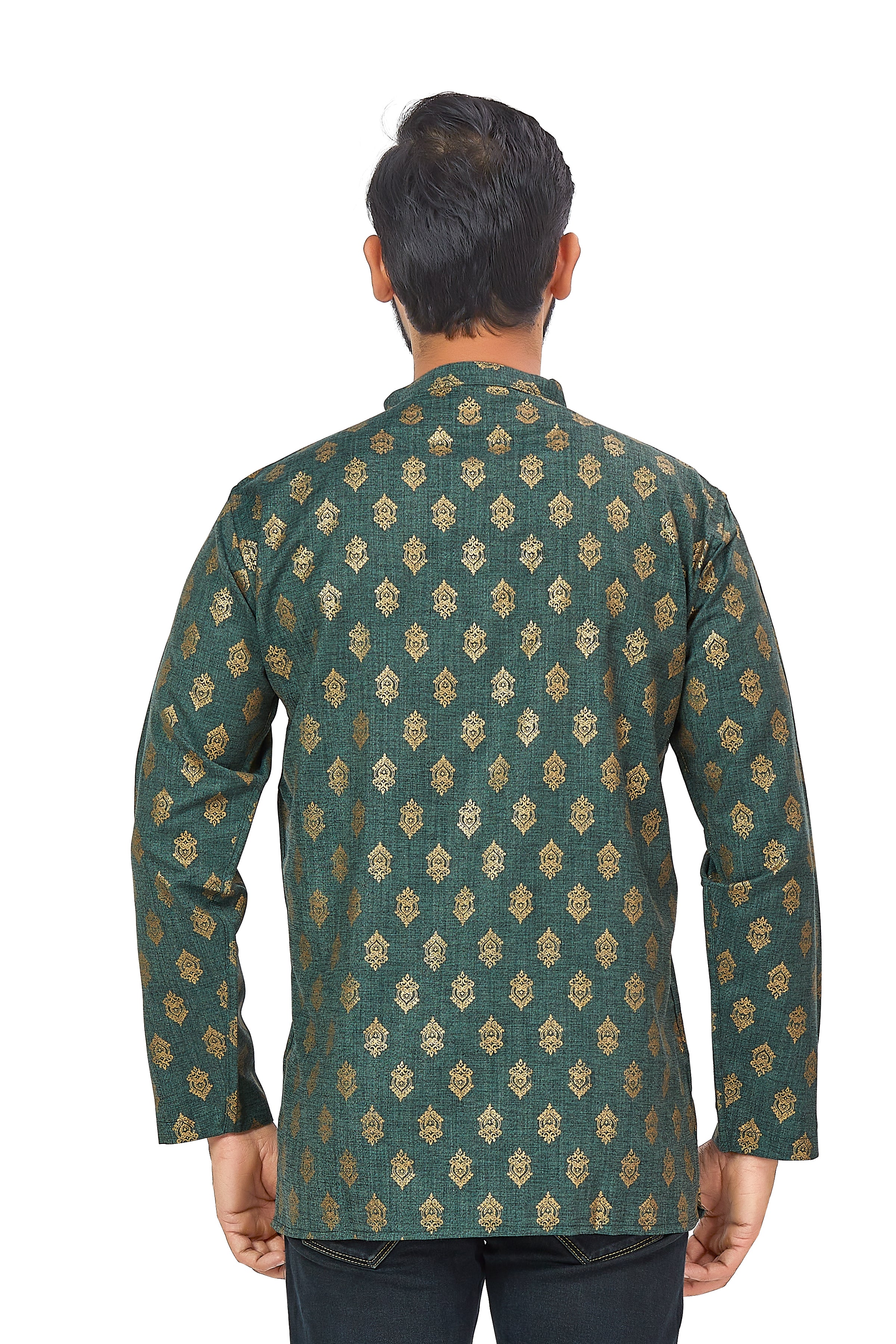 Mens Printed Bandhgala Kurta - Roop Darshan