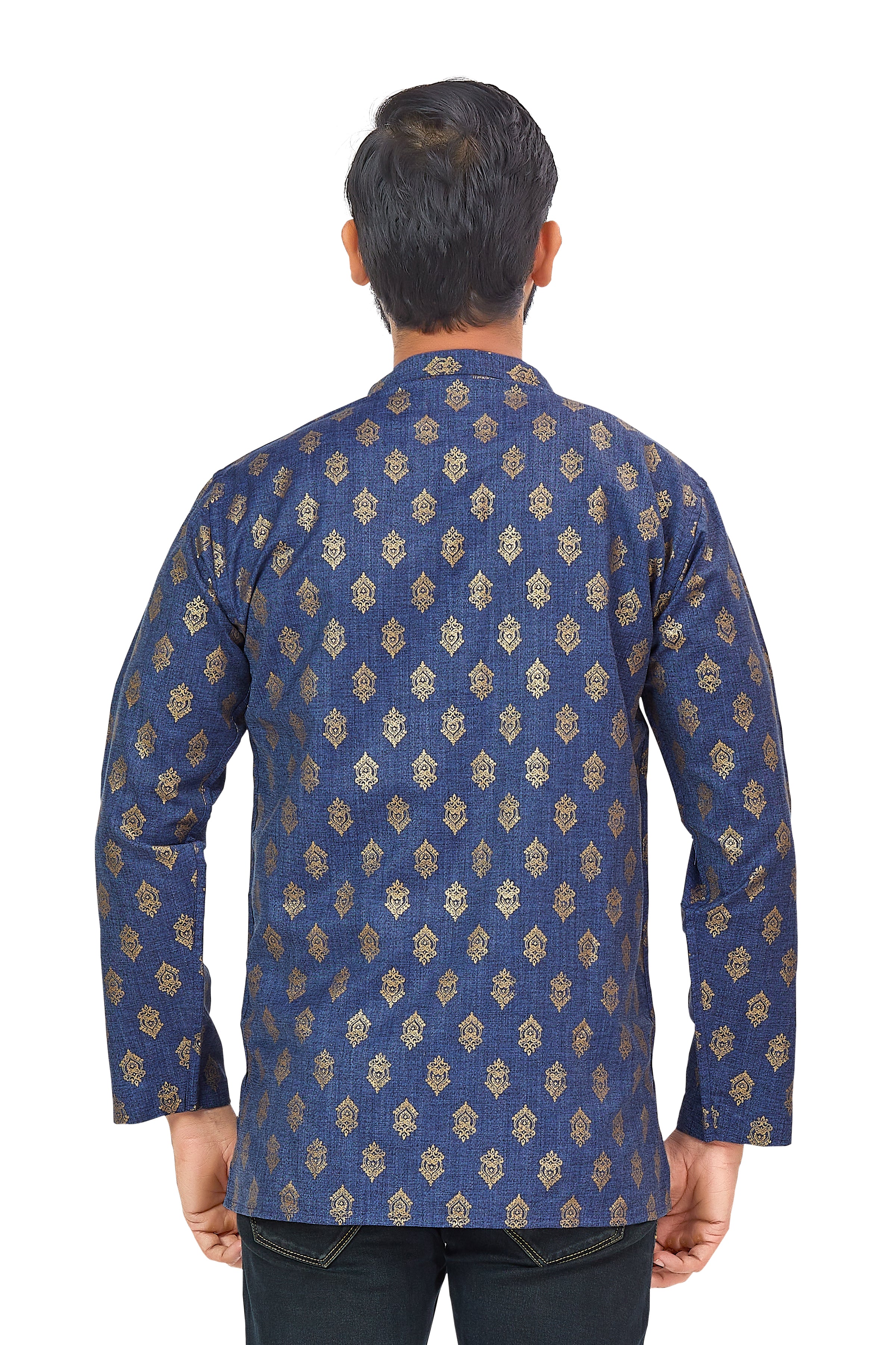 Mens Printed Bandhgala Kurta - Roop Darshan