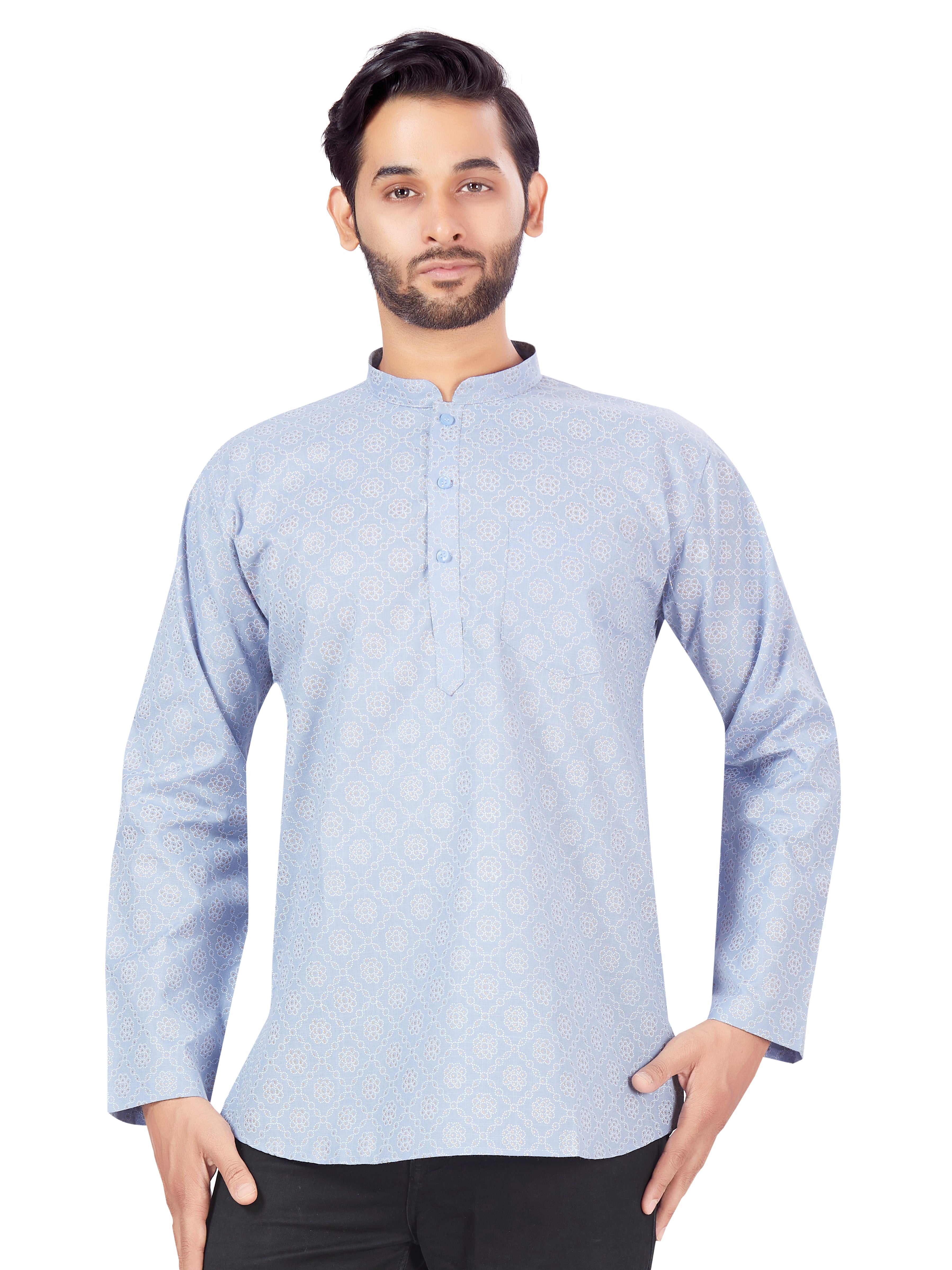 Mens Printed Kurti - Roop Darshan