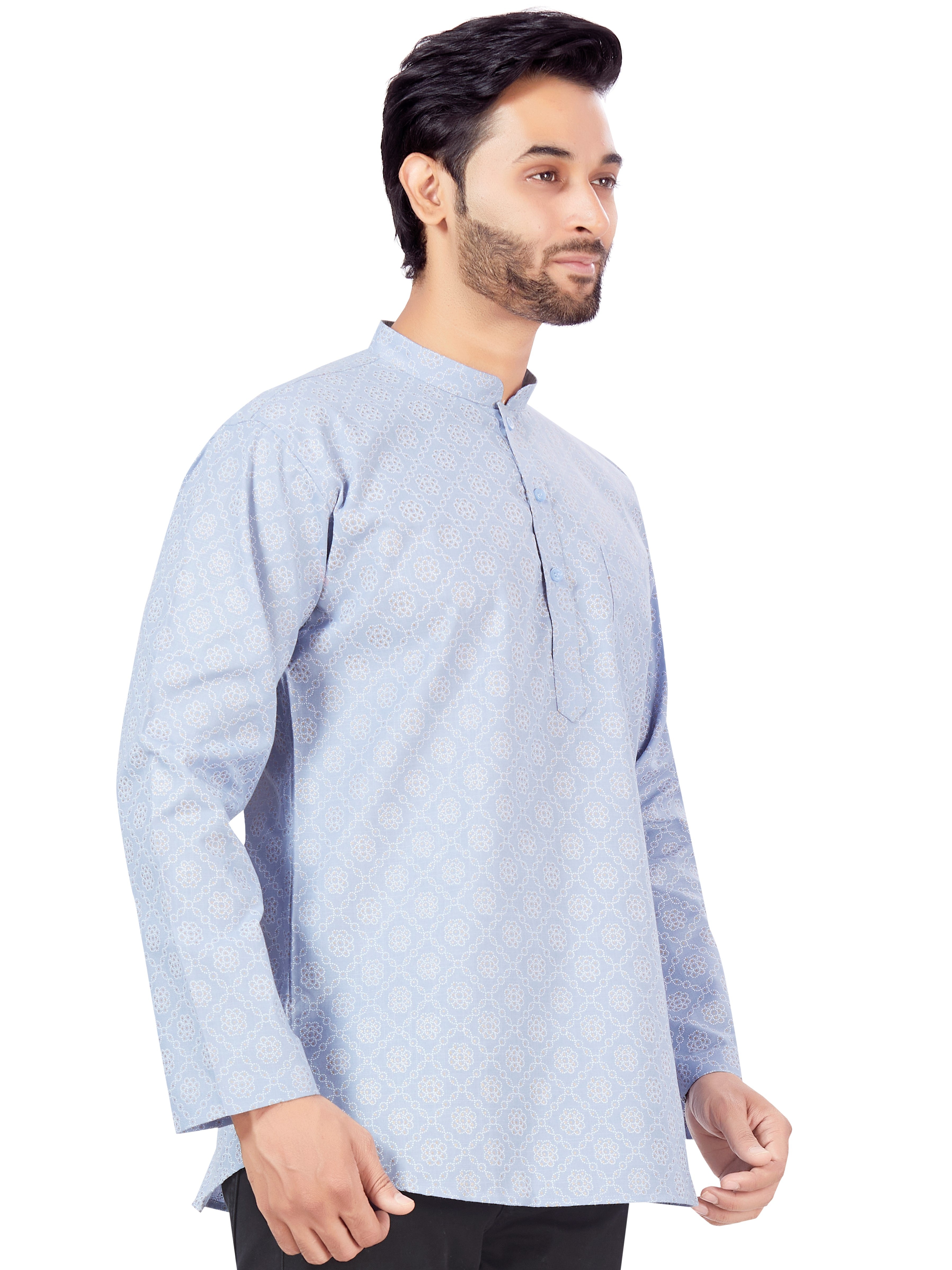 Mens Printed Kurti - Roop Darshan