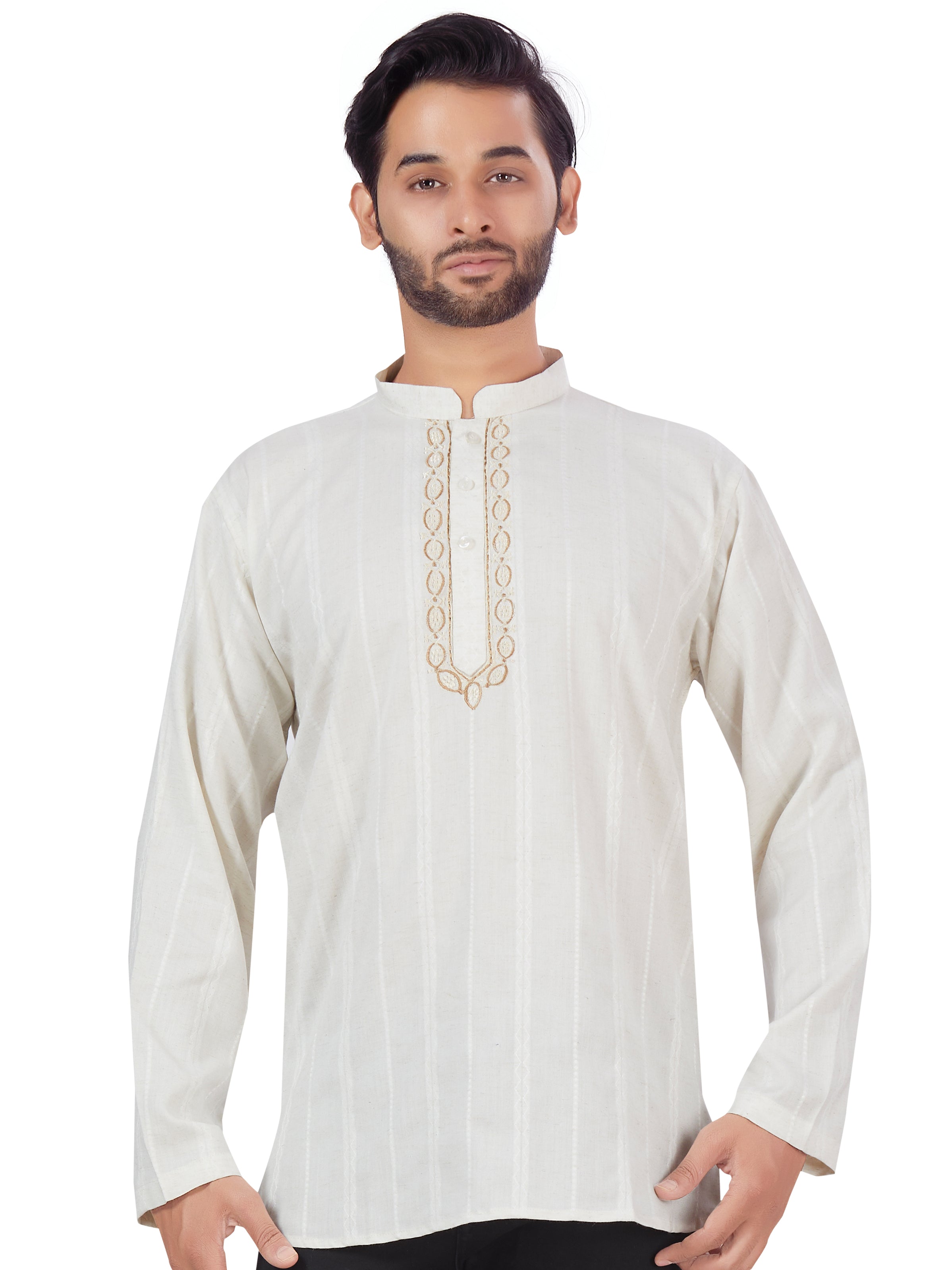 Mens Embroidered Kurti - Roop Darshan