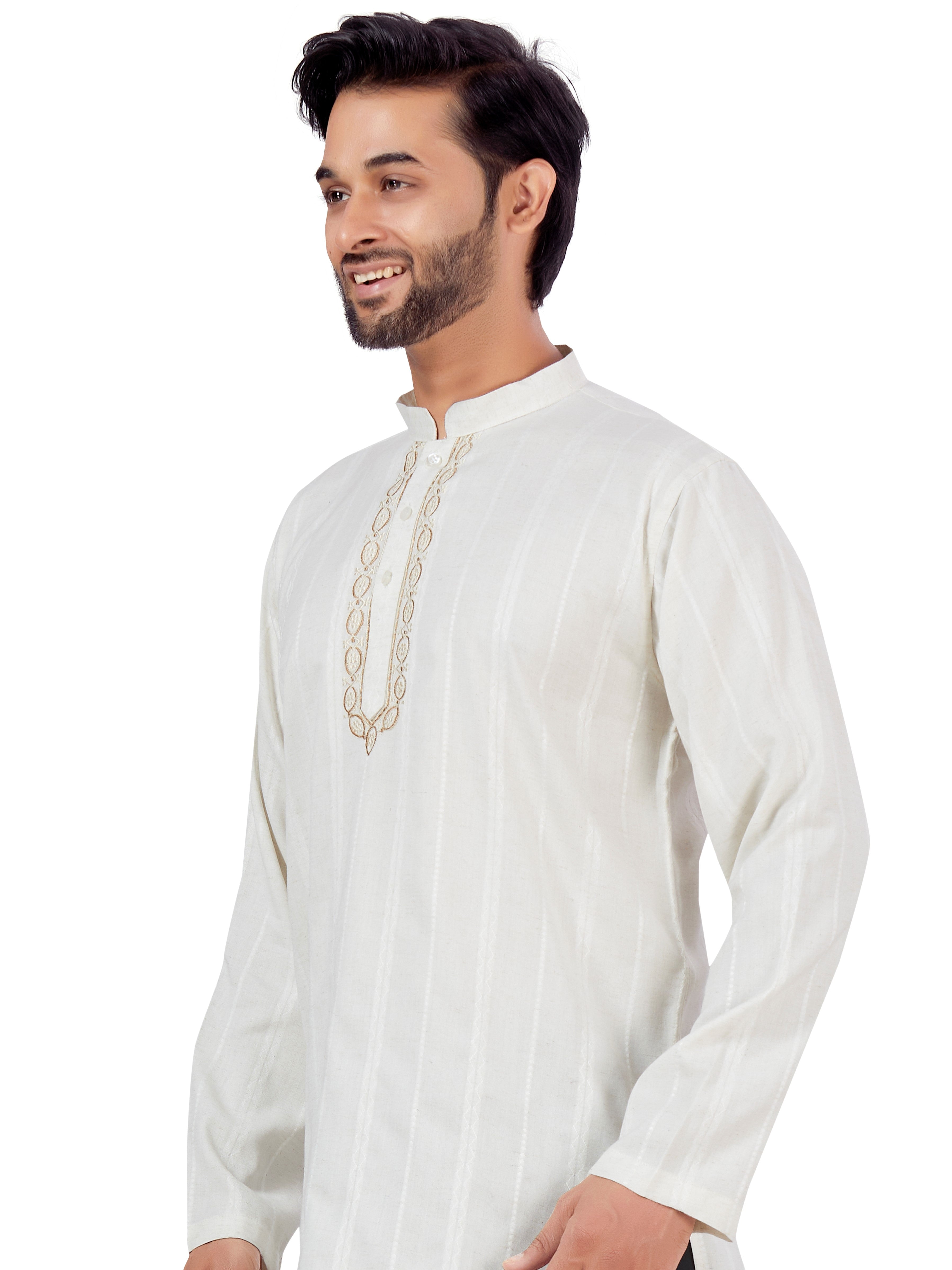 Mens Embroidered Kurti - Roop Darshan