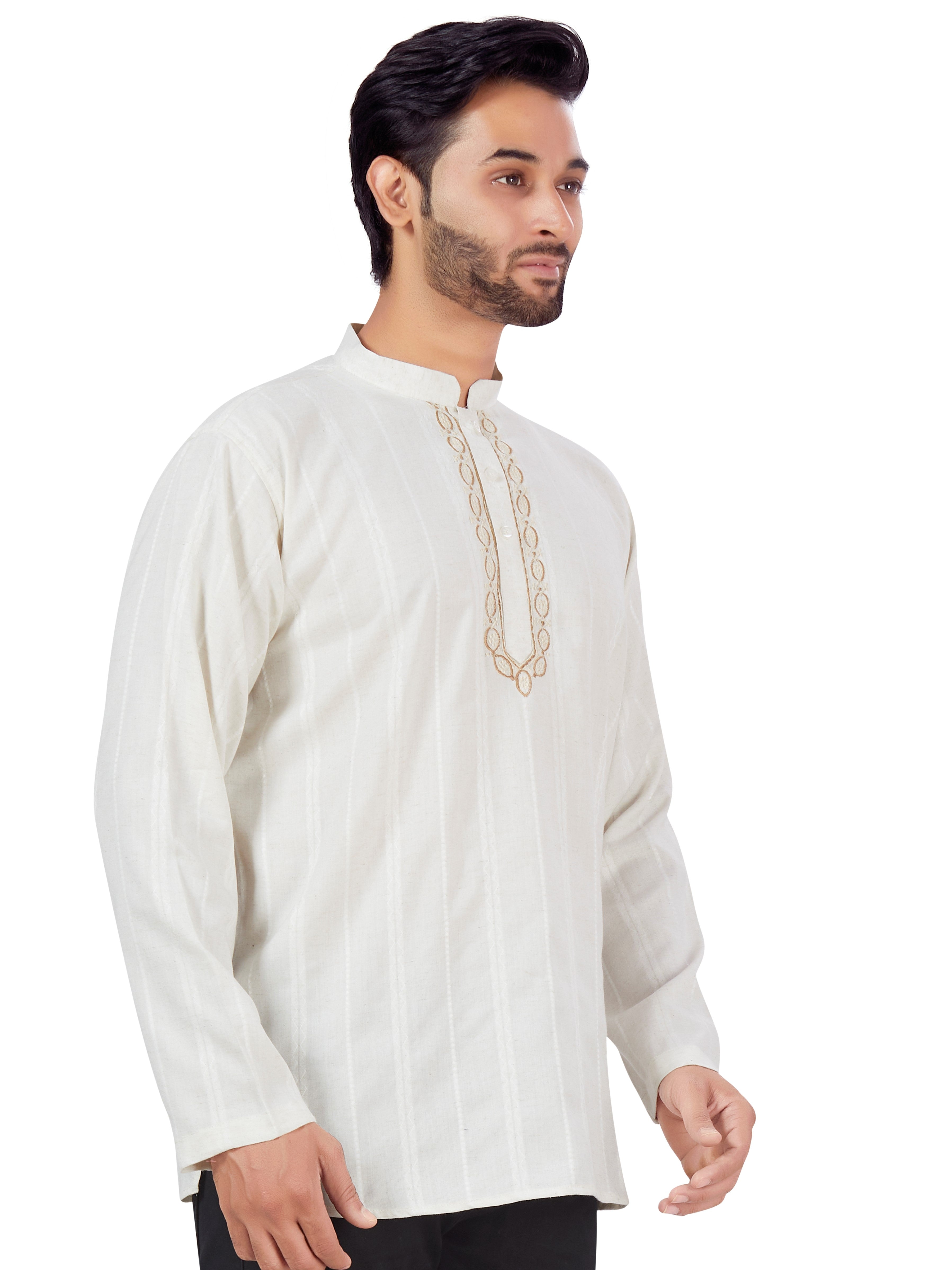 Mens Embroidered Kurti - Roop Darshan