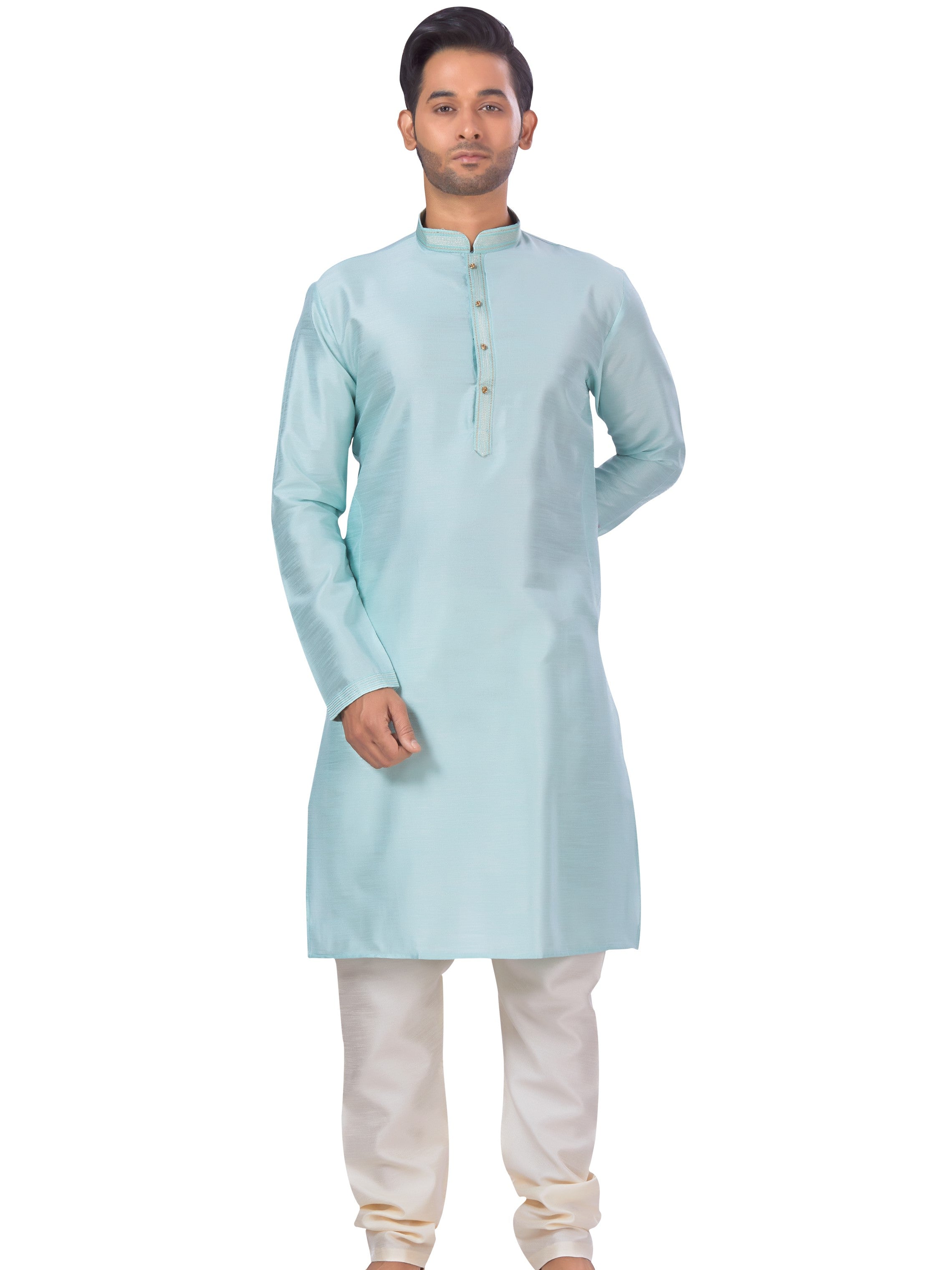 Mens Plain Kurta Payjama - Roop Darshan