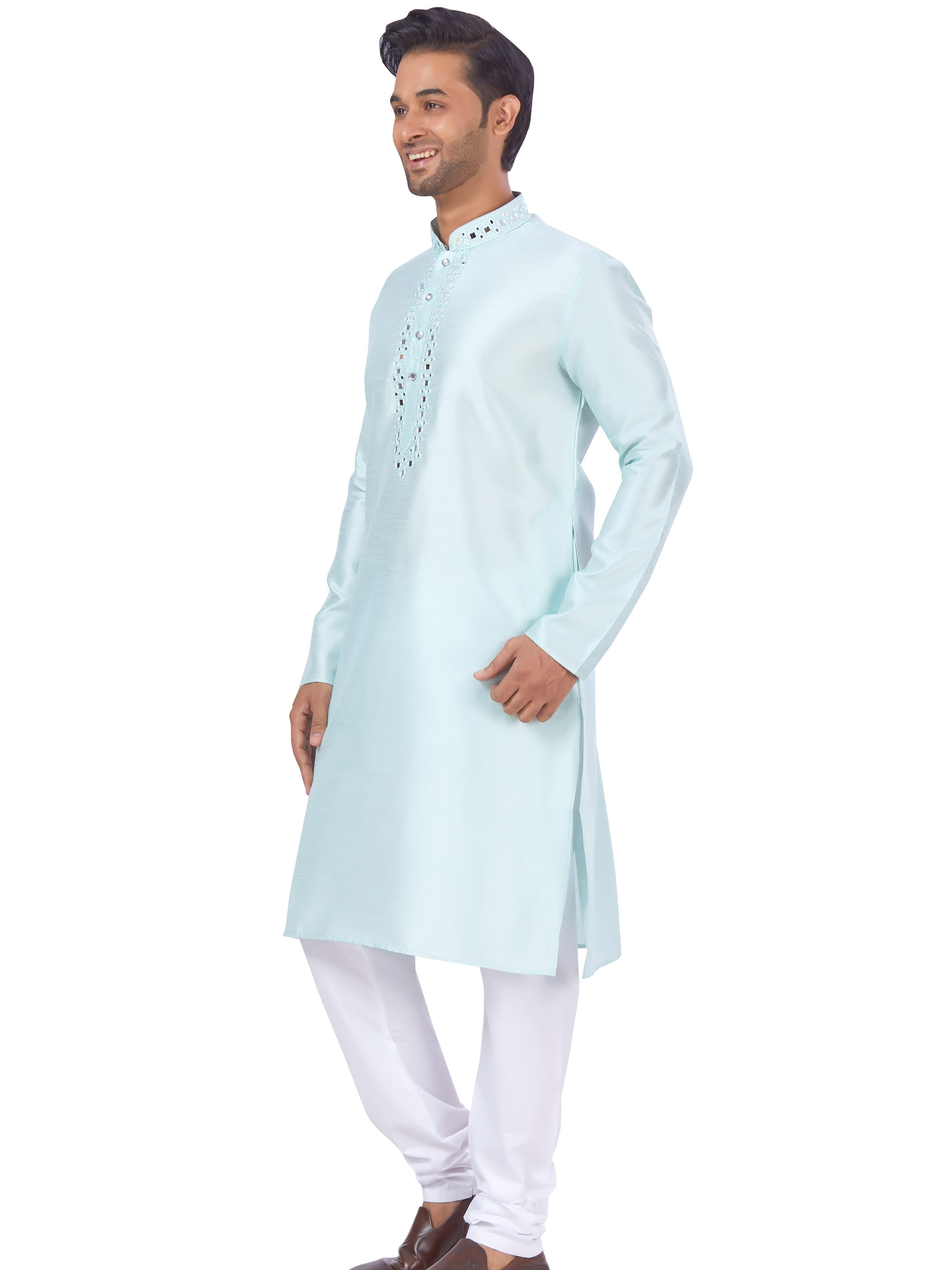 Mens Embroidered Kurta Payjama - Roop Darshan