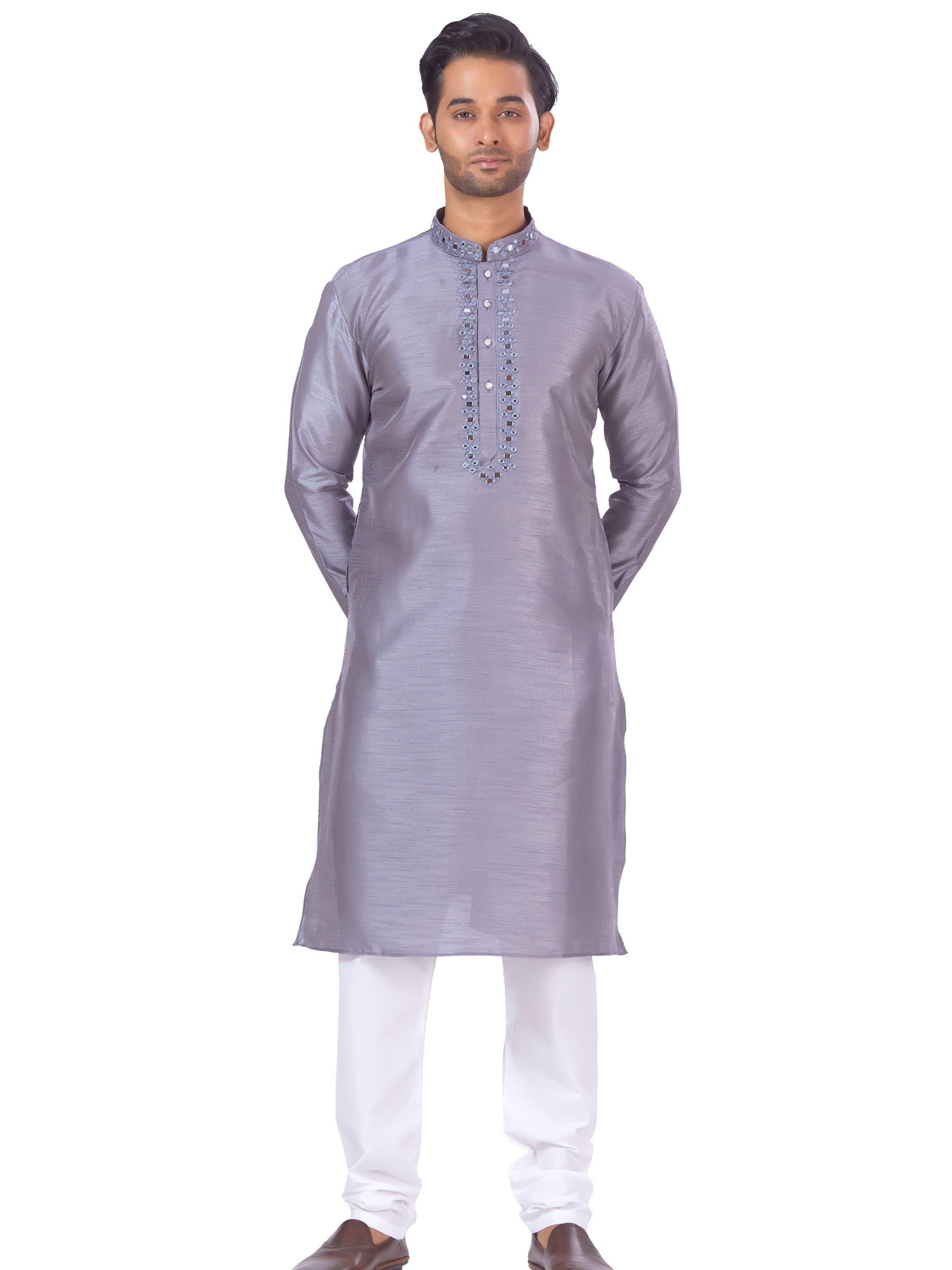 Mens Embroidered Kurta Payjama - Roop Darshan